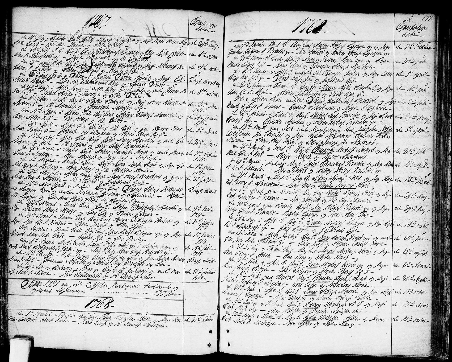 Asker prestekontor Kirkebøker, AV/SAO-A-10256a/F/Fa/L0003: Parish register (official) no. I 3, 1767-1807, p. 171