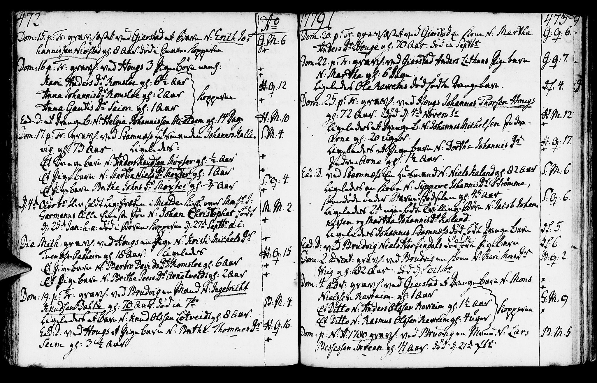 Haus sokneprestembete, AV/SAB-A-75601/H/Haa: Parish register (official) no. A 9, 1767-1781, p. 472-473