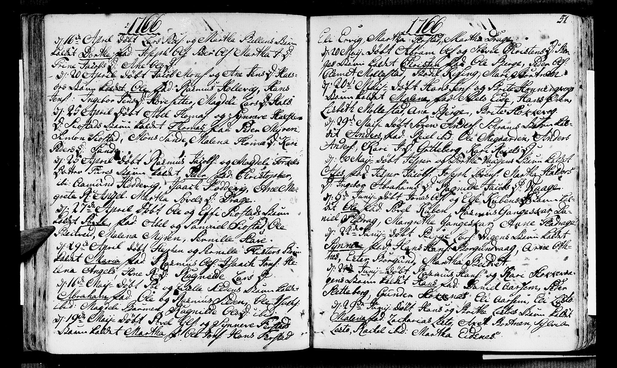 Selje sokneprestembete, AV/SAB-A-99938/H/Ha/Haa/Haaa: Parish register (official) no. A 5, 1760-1782, p. 51