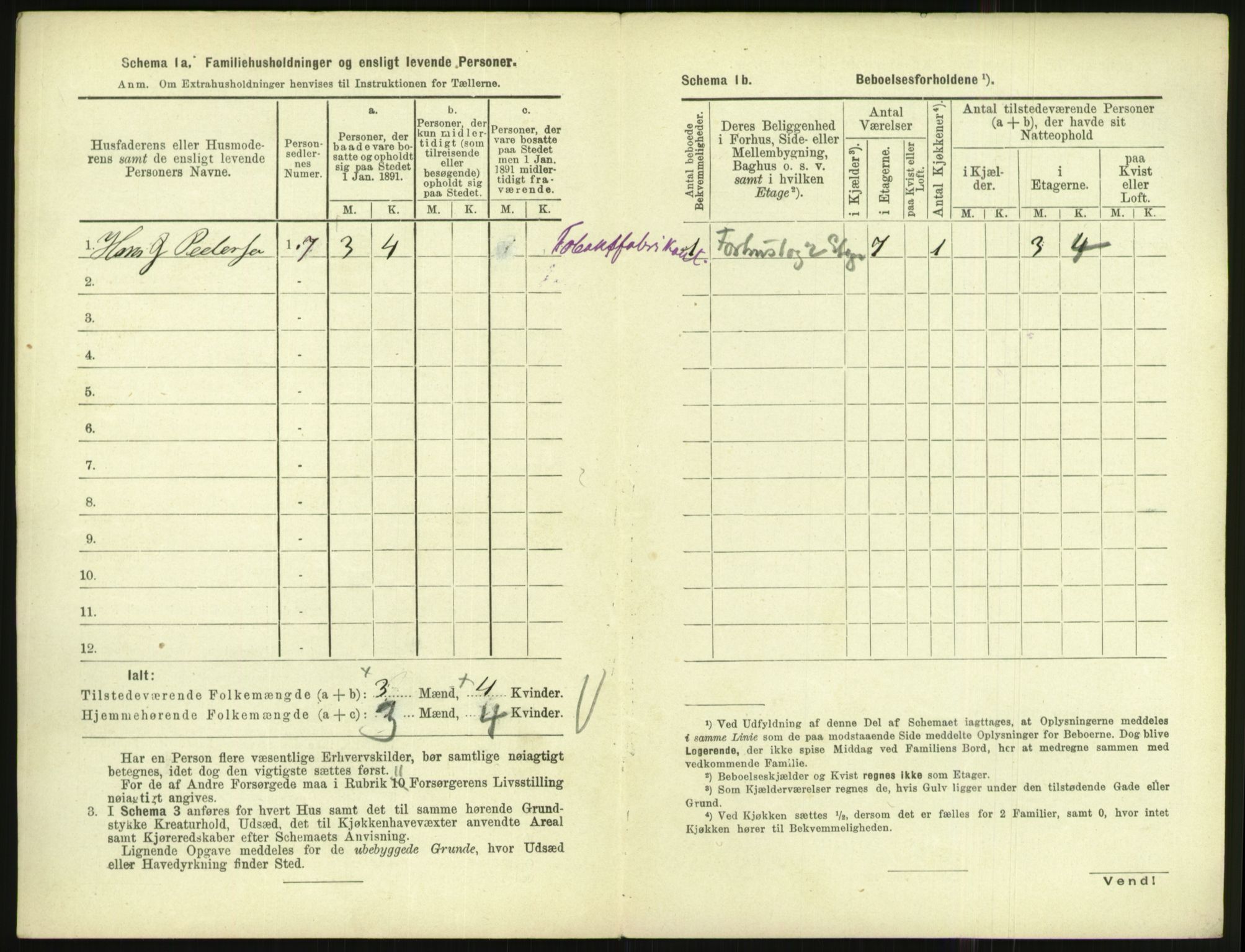 RA, 1891 census for 1001 Kristiansand, 1891, p. 2681