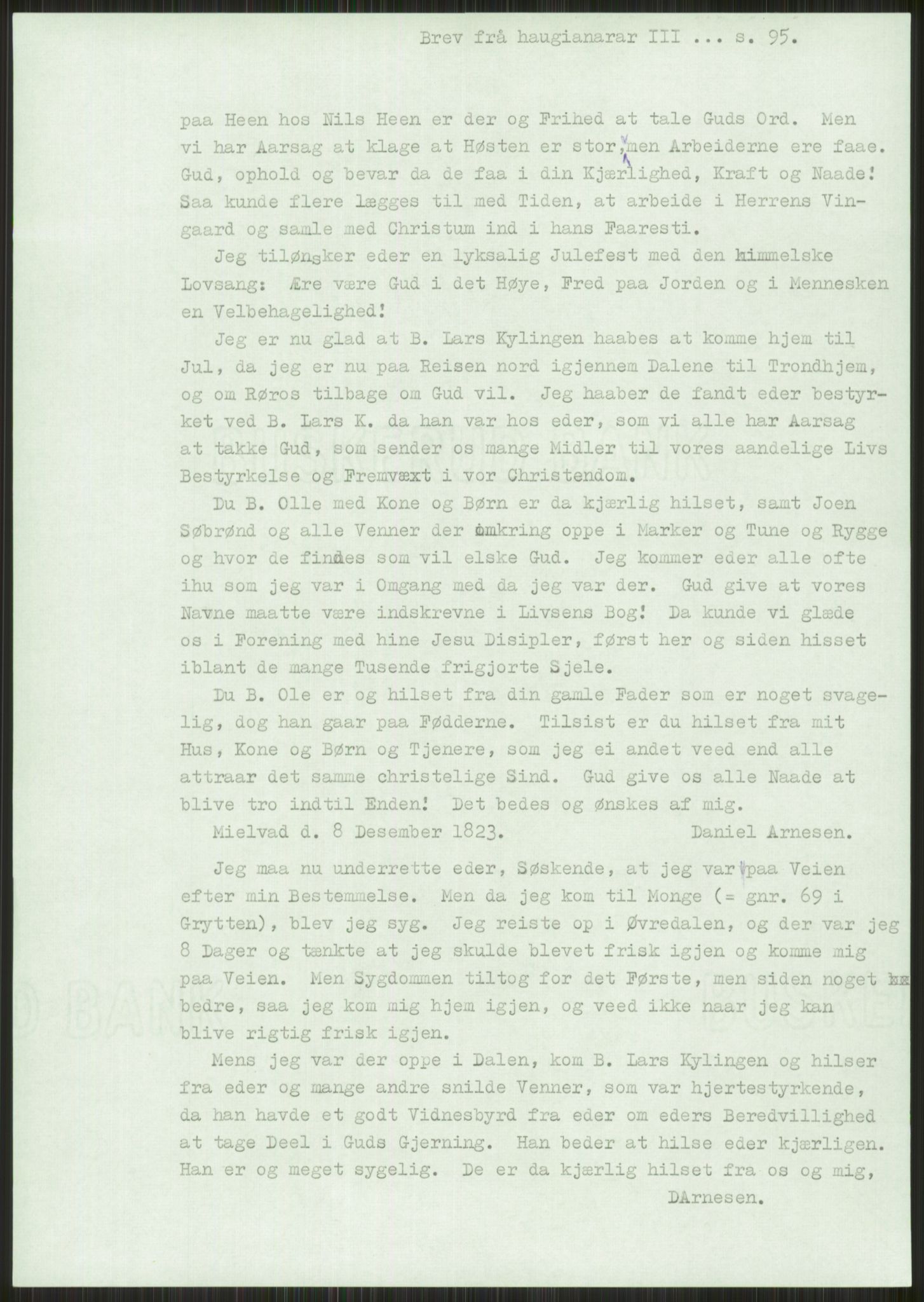 Samlinger til kildeutgivelse, Haugianerbrev, AV/RA-EA-6834/F/L0003: Haugianerbrev III: 1822-1826, 1822-1826, p. 95