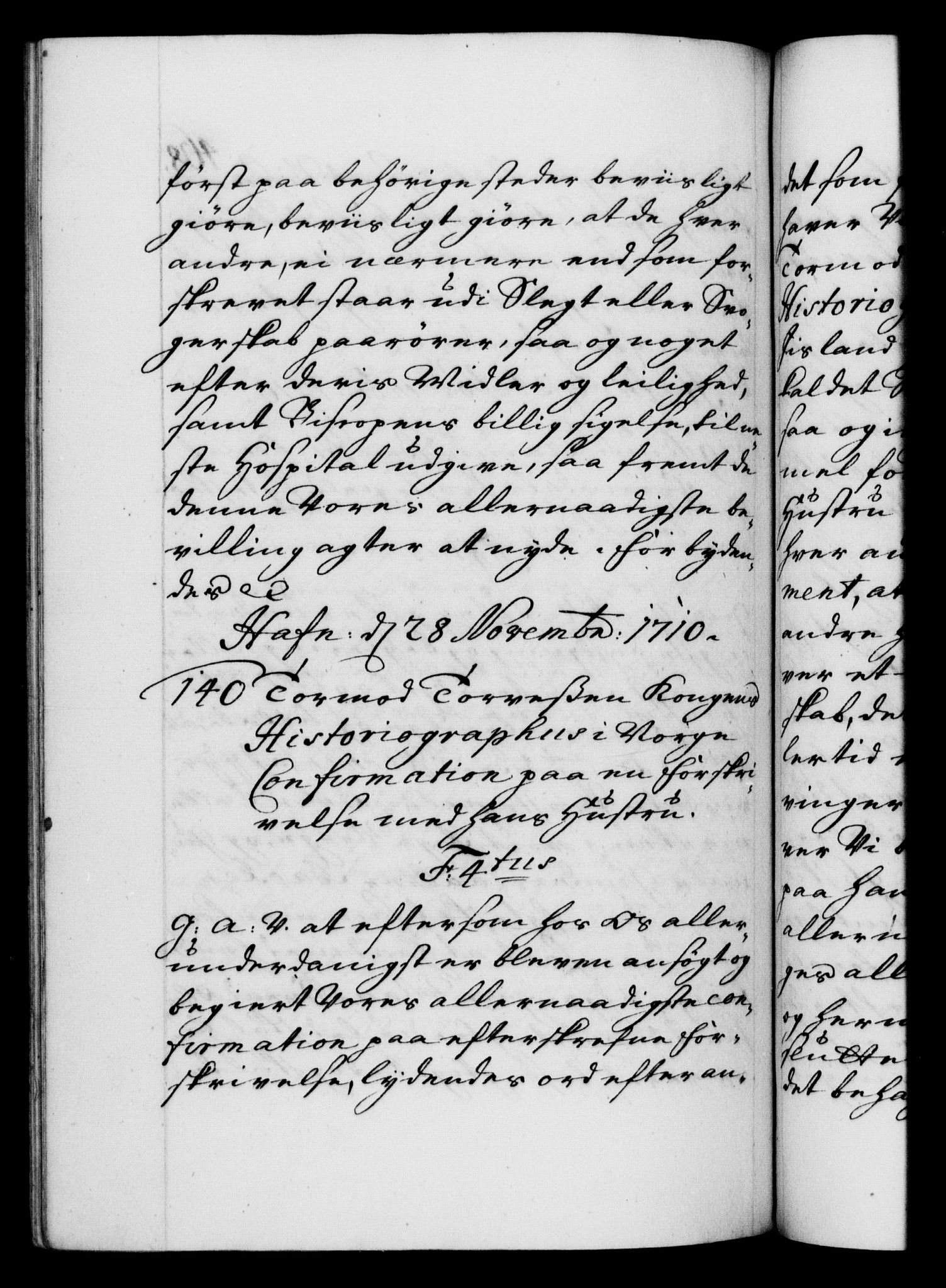 Danske Kanselli 1572-1799, AV/RA-EA-3023/F/Fc/Fca/Fcaa/L0020: Norske registre, 1708-1711, p. 468b