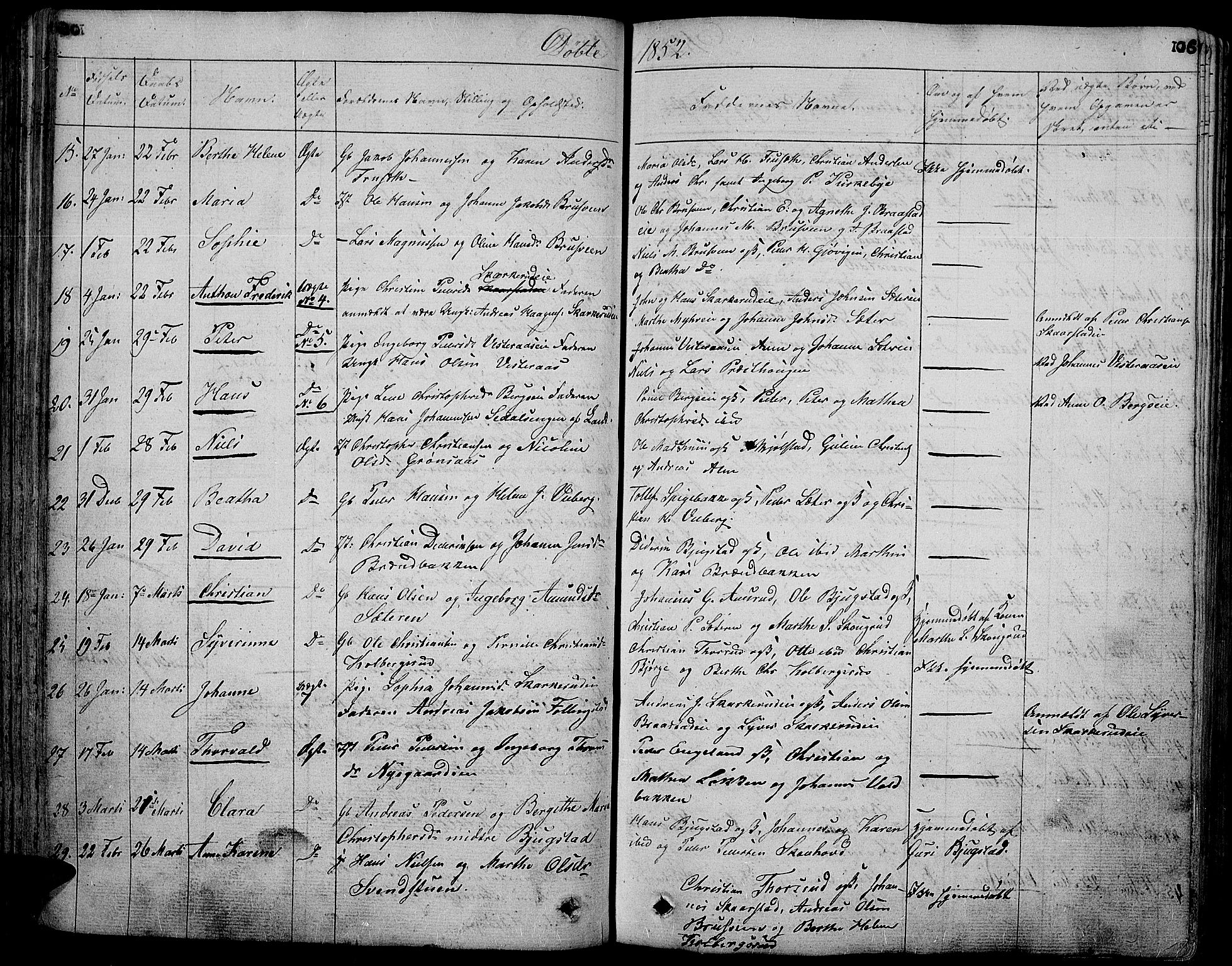Vardal prestekontor, AV/SAH-PREST-100/H/Ha/Hab/L0004: Parish register (copy) no. 4, 1831-1853, p. 106