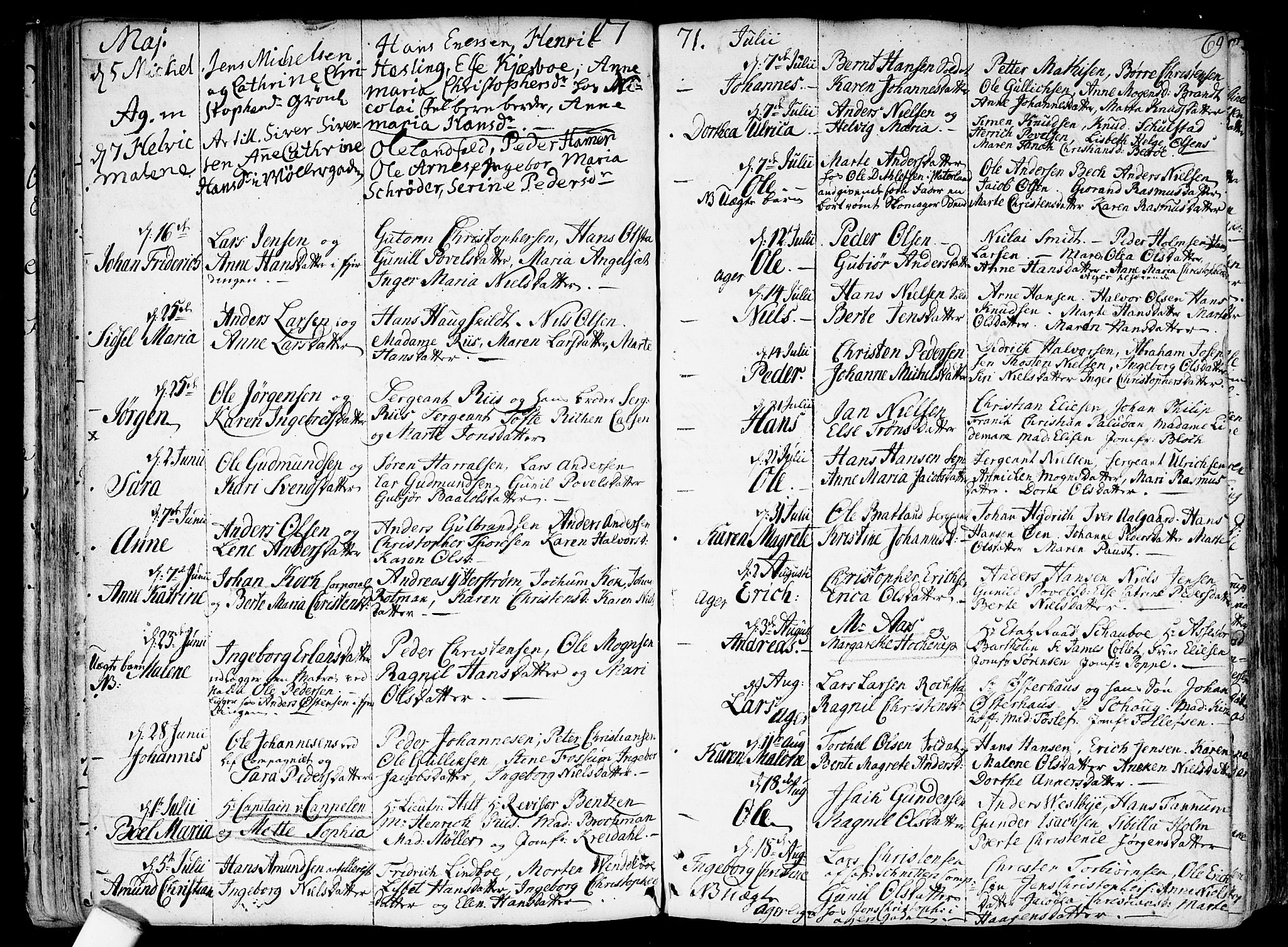 Garnisonsmenigheten Kirkebøker, SAO/A-10846/F/Fa/L0002: Parish register (official) no. 2, 1757-1776, p. 69