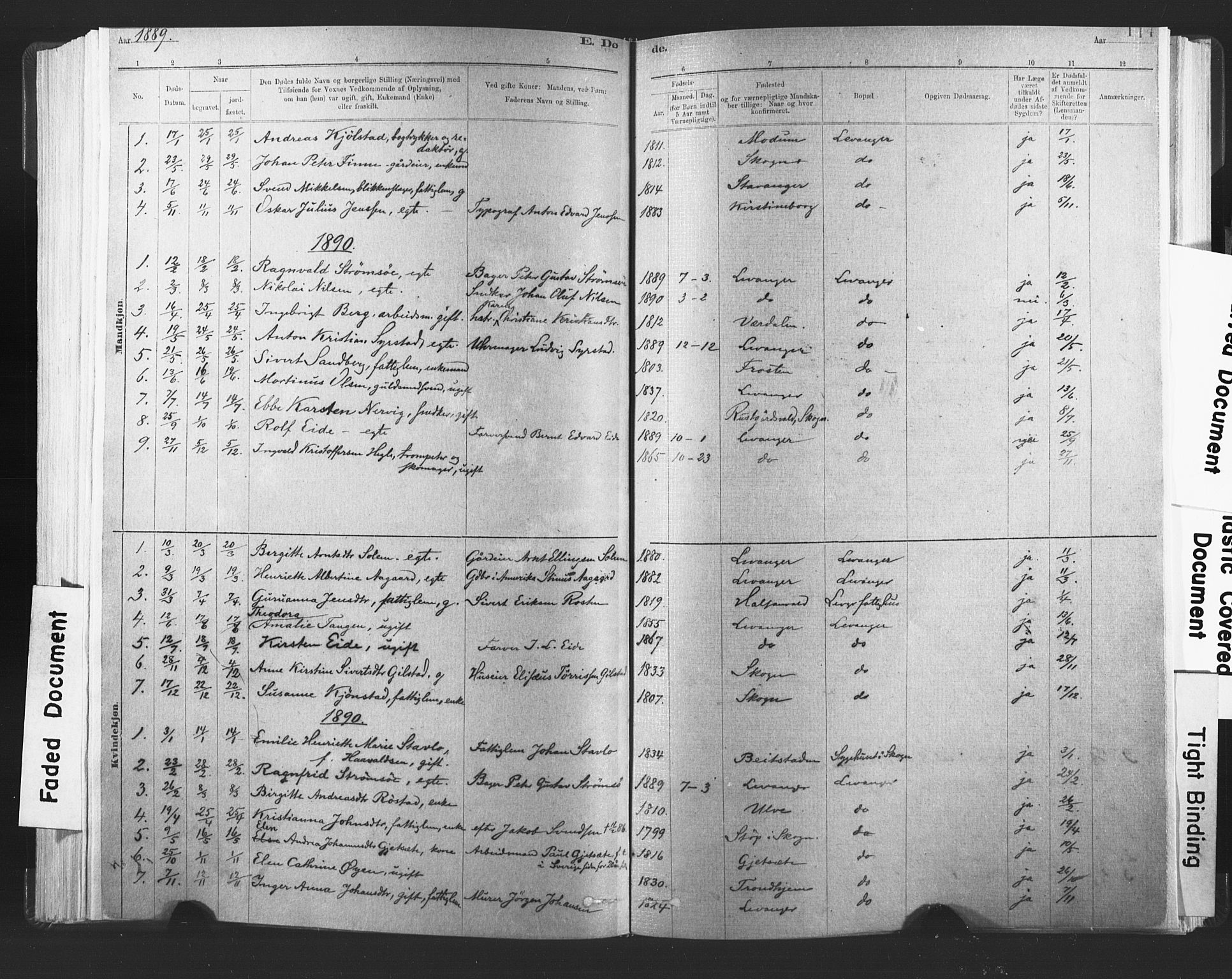 Ministerialprotokoller, klokkerbøker og fødselsregistre - Nord-Trøndelag, SAT/A-1458/720/L0189: Parish register (official) no. 720A05, 1880-1911, p. 114