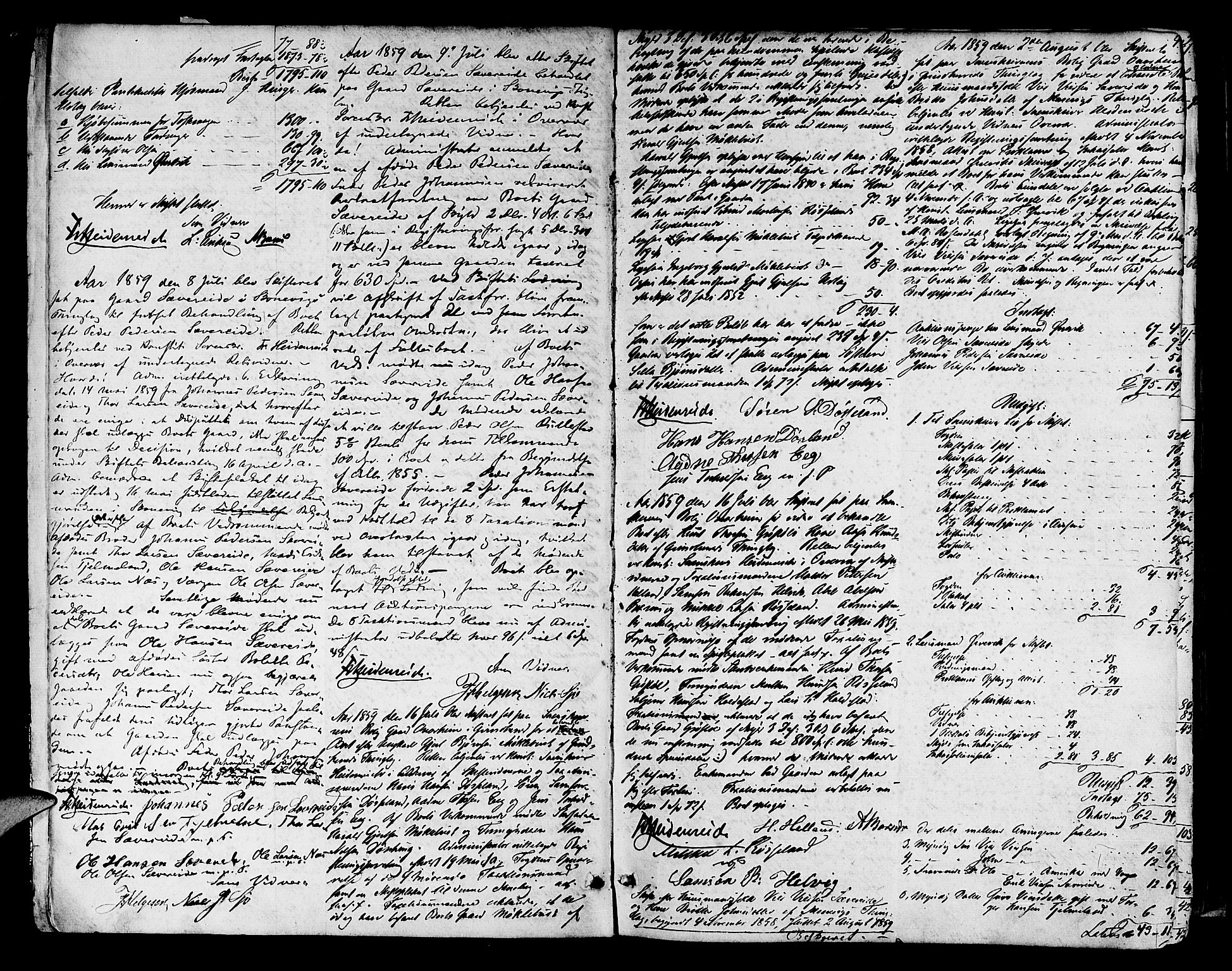 Sunnhordland sorenskrivar, AV/SAB-A-2401/1/H/Ha/Hae/L0005: Skifteprotokollar. Skånevik, Etne, Fjelberg og Kvinnherad. Register i protokoll, 1859-1872, p. 3b-4a