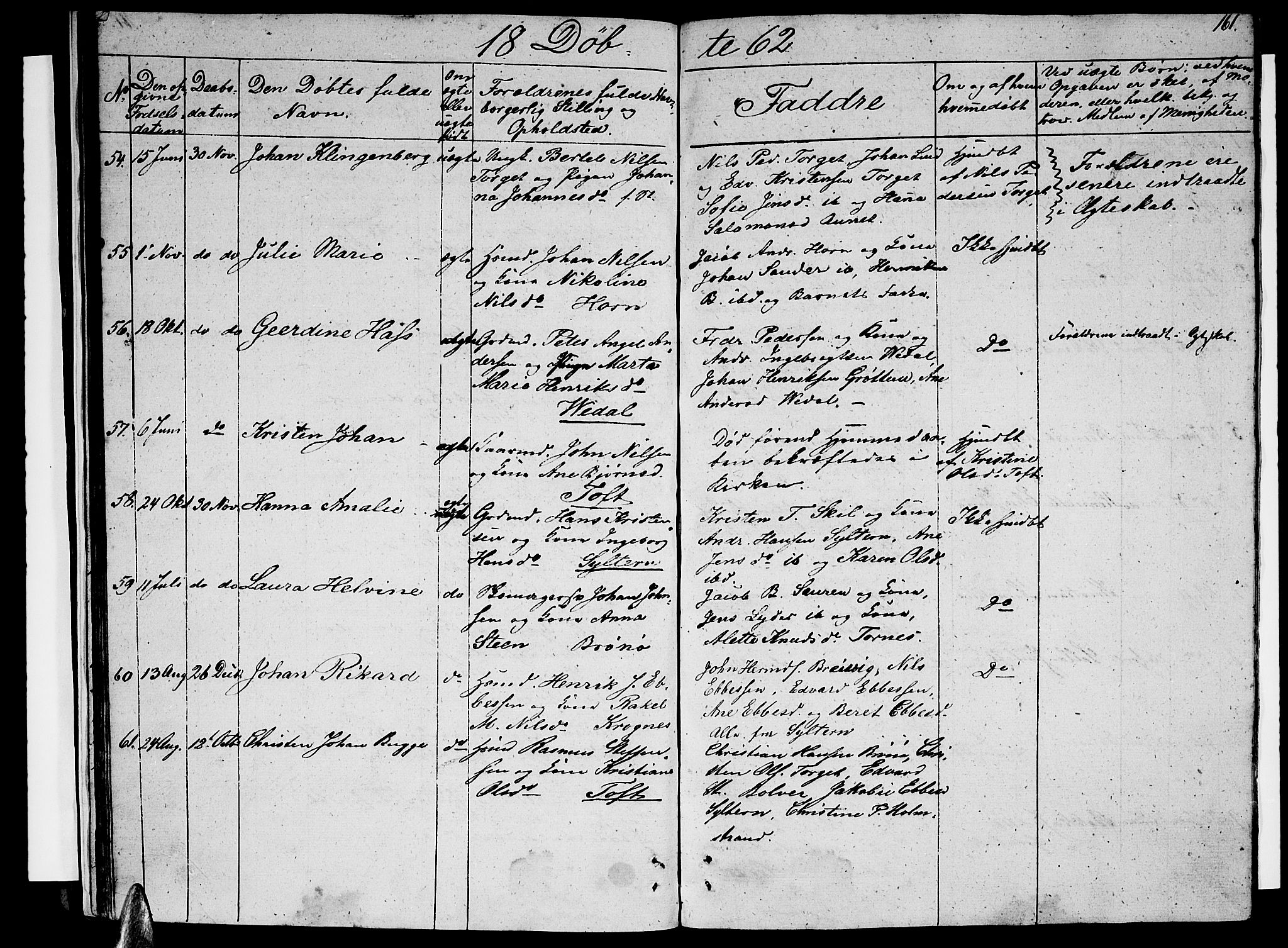 Ministerialprotokoller, klokkerbøker og fødselsregistre - Nordland, AV/SAT-A-1459/813/L0211: Parish register (copy) no. 813C03, 1842-1863, p. 161