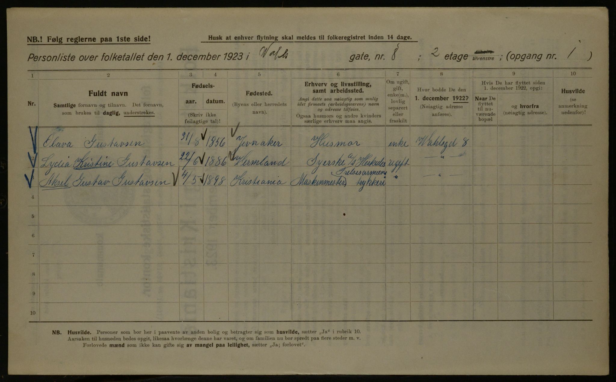 OBA, Municipal Census 1923 for Kristiania, 1923, p. 134333