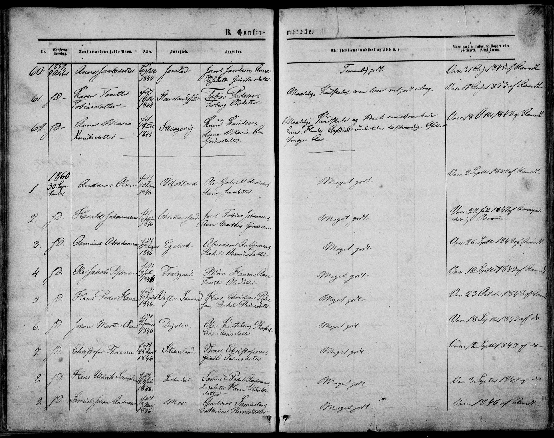 Kvinesdal sokneprestkontor, AV/SAK-1111-0026/F/Fa/Fab/L0006: Parish register (official) no. A 6, 1857-1869, p. 117