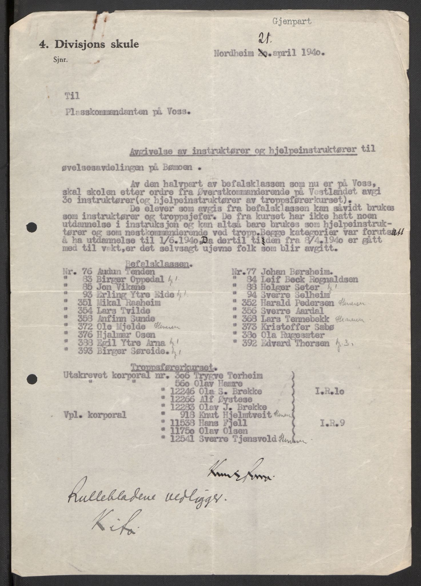 Forsvaret, Forsvarets krigshistoriske avdeling, AV/RA-RAFA-2017/Y/Yb/L0101: II-C-11-402  -  4. Divisjon., 1946-1948, p. 447