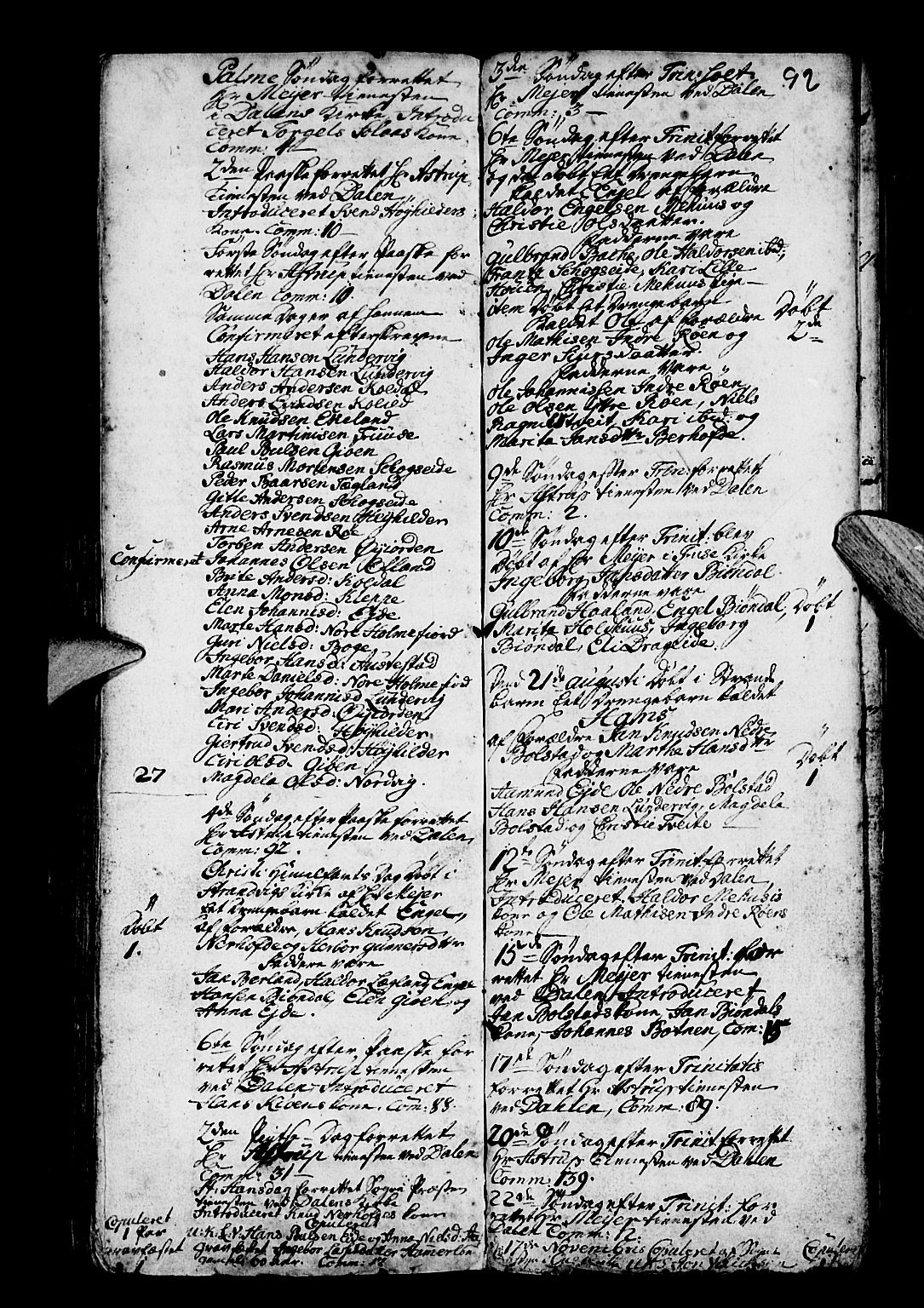 Os sokneprestembete, SAB/A-99929: Parish register (official) no. A 3, 1669-1760, p. 92
