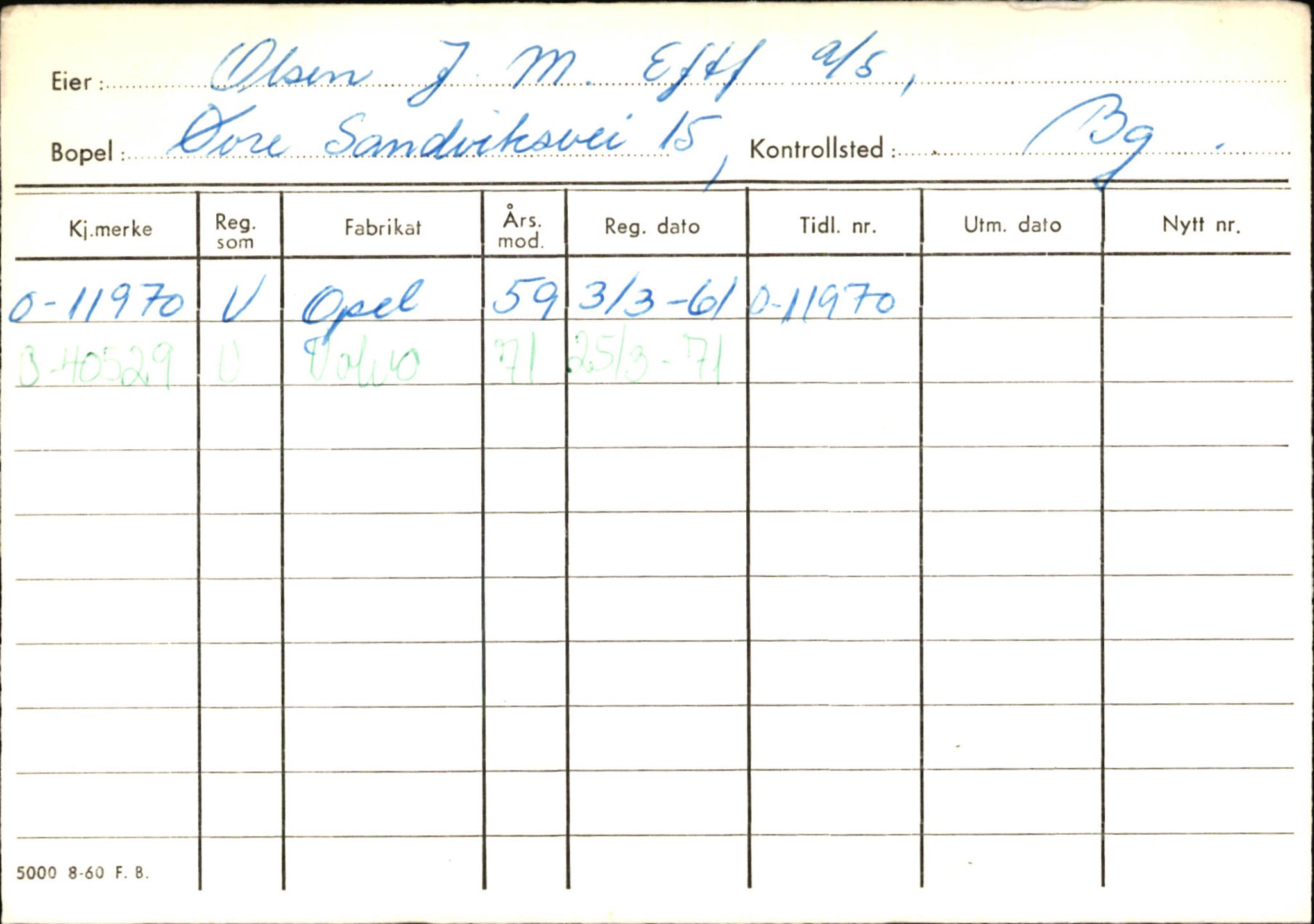 Statens vegvesen, Hordaland vegkontor, AV/SAB-A-5201/2/Hb/L0027: O-eierkort O-P, 1920-1971, p. 3