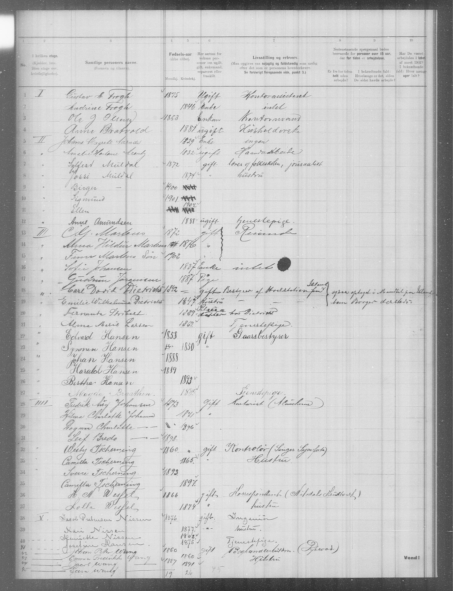 OBA, Municipal Census 1902 for Kristiania, 1902, p. 5532