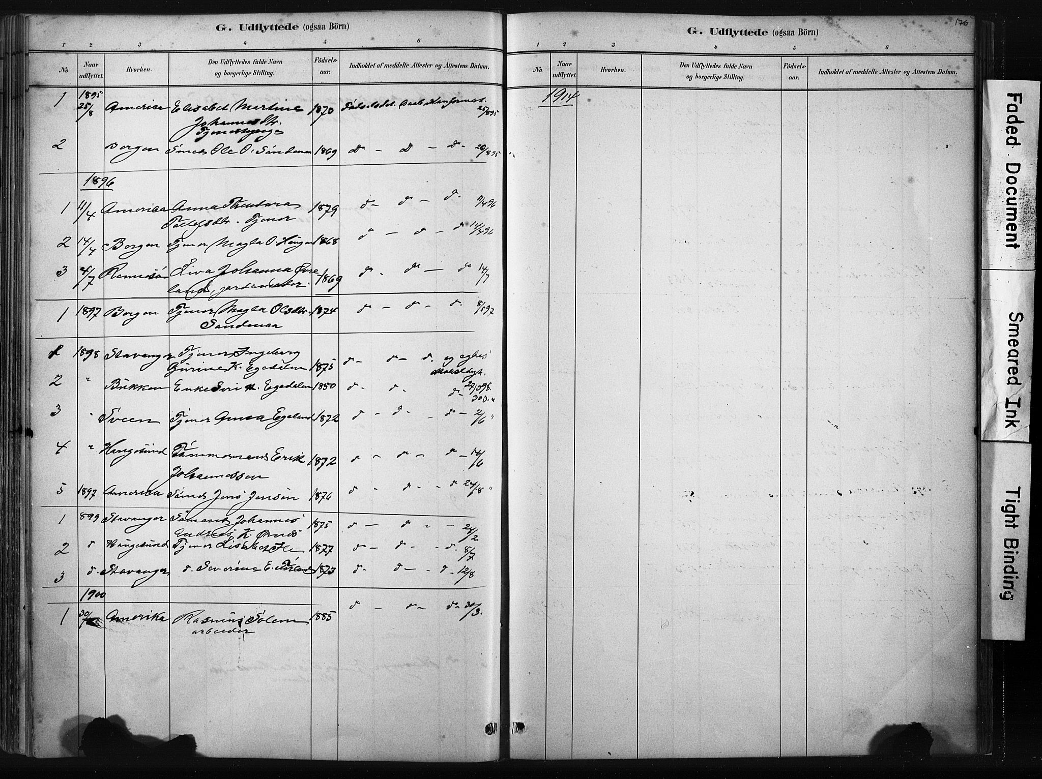 Vikedal sokneprestkontor, AV/SAST-A-101840/01/IV: Parish register (official) no. A 10, 1884-1907, p. 176