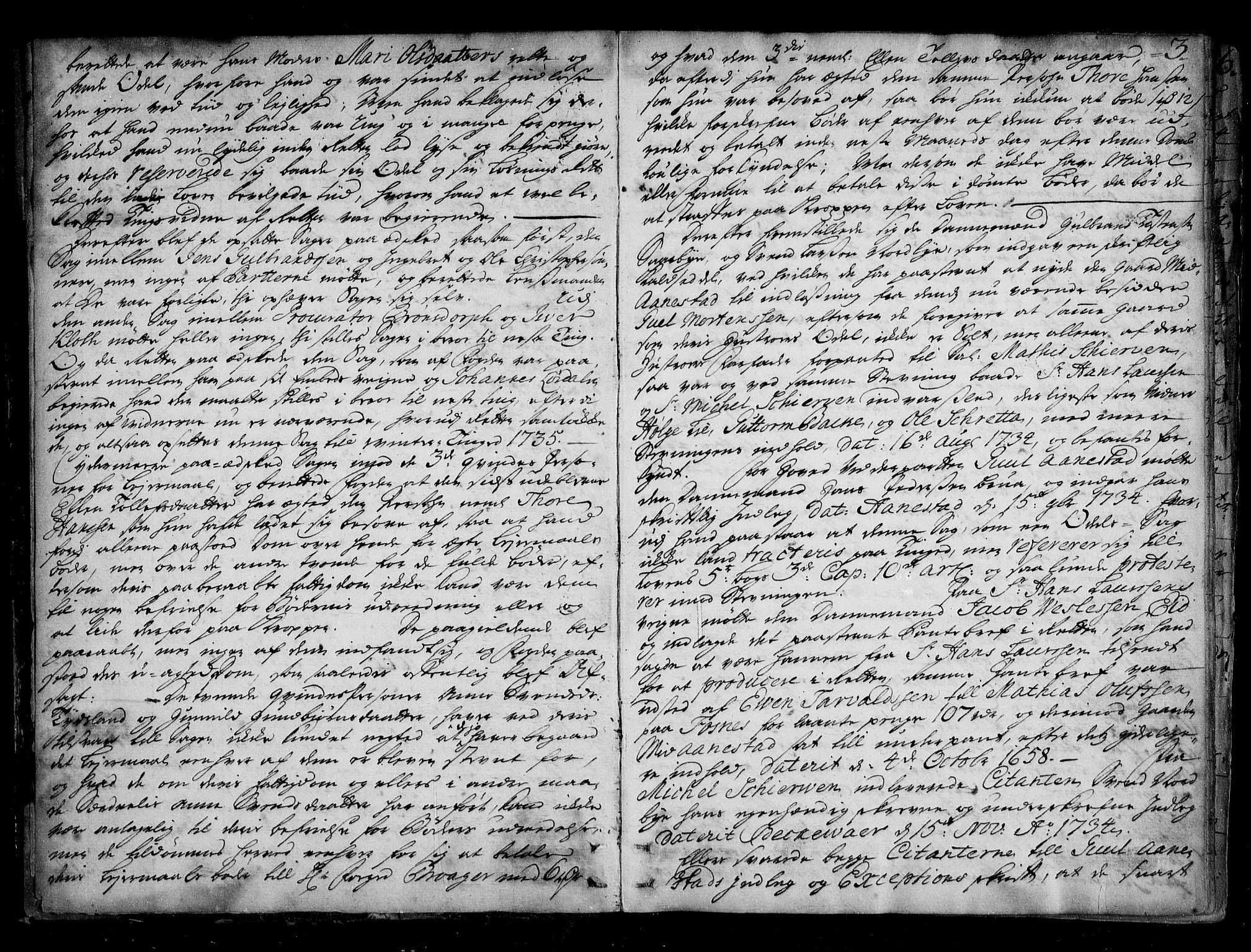 Numedal og Sandsvær sorenskriveri, SAKO/A-128/F/Fa/Faa/L0065: Tingbøker, 1734-1737, p. 2b-3a
