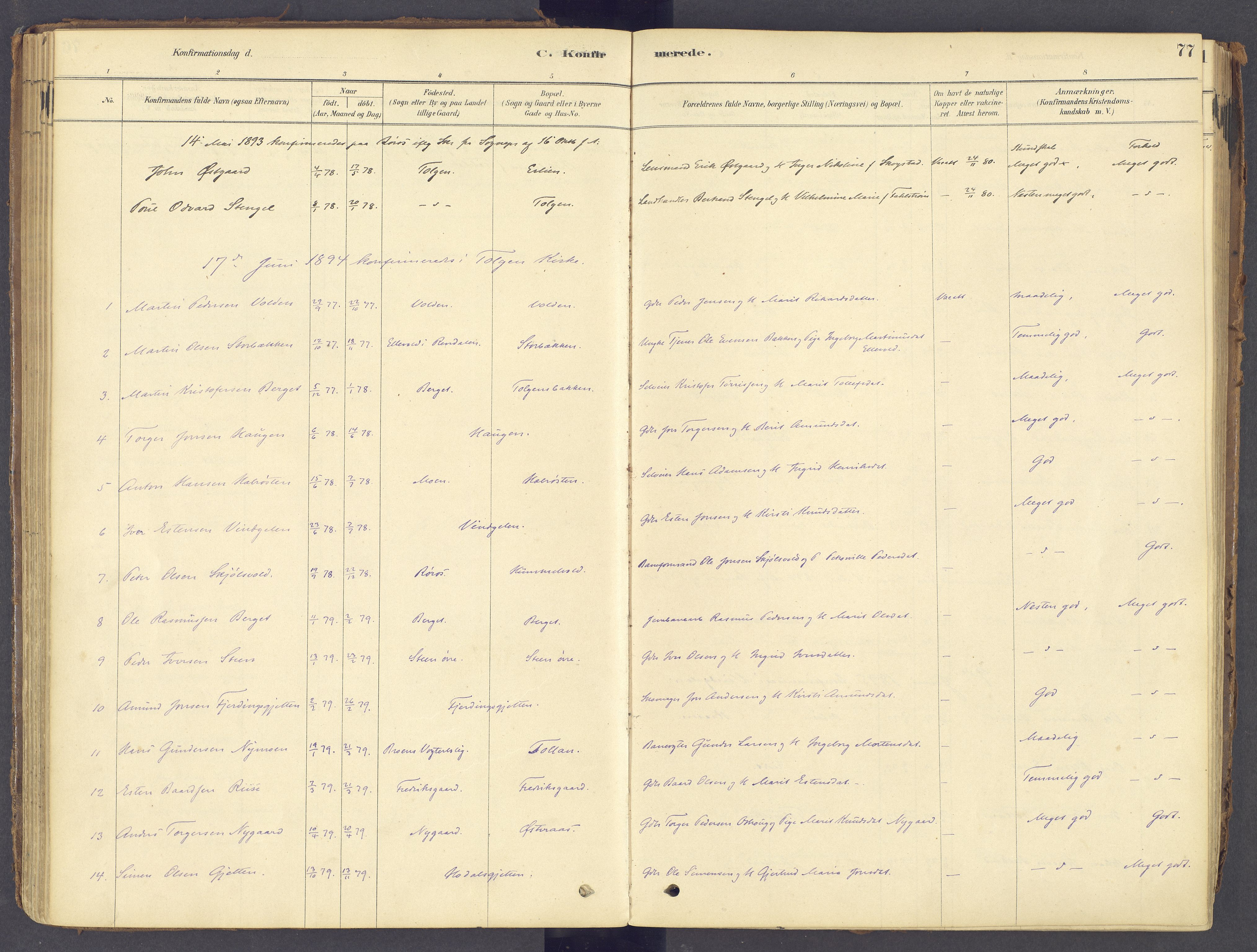 Tolga prestekontor, AV/SAH-PREST-062/K/L0011: Parish register (official) no. 11, 1877-1920, p. 77