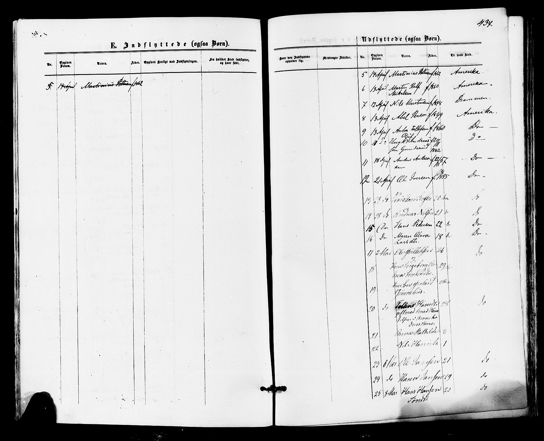 Lier kirkebøker, SAKO/A-230/F/Fa/L0014: Parish register (official) no. I 14, 1875-1882, p. 434
