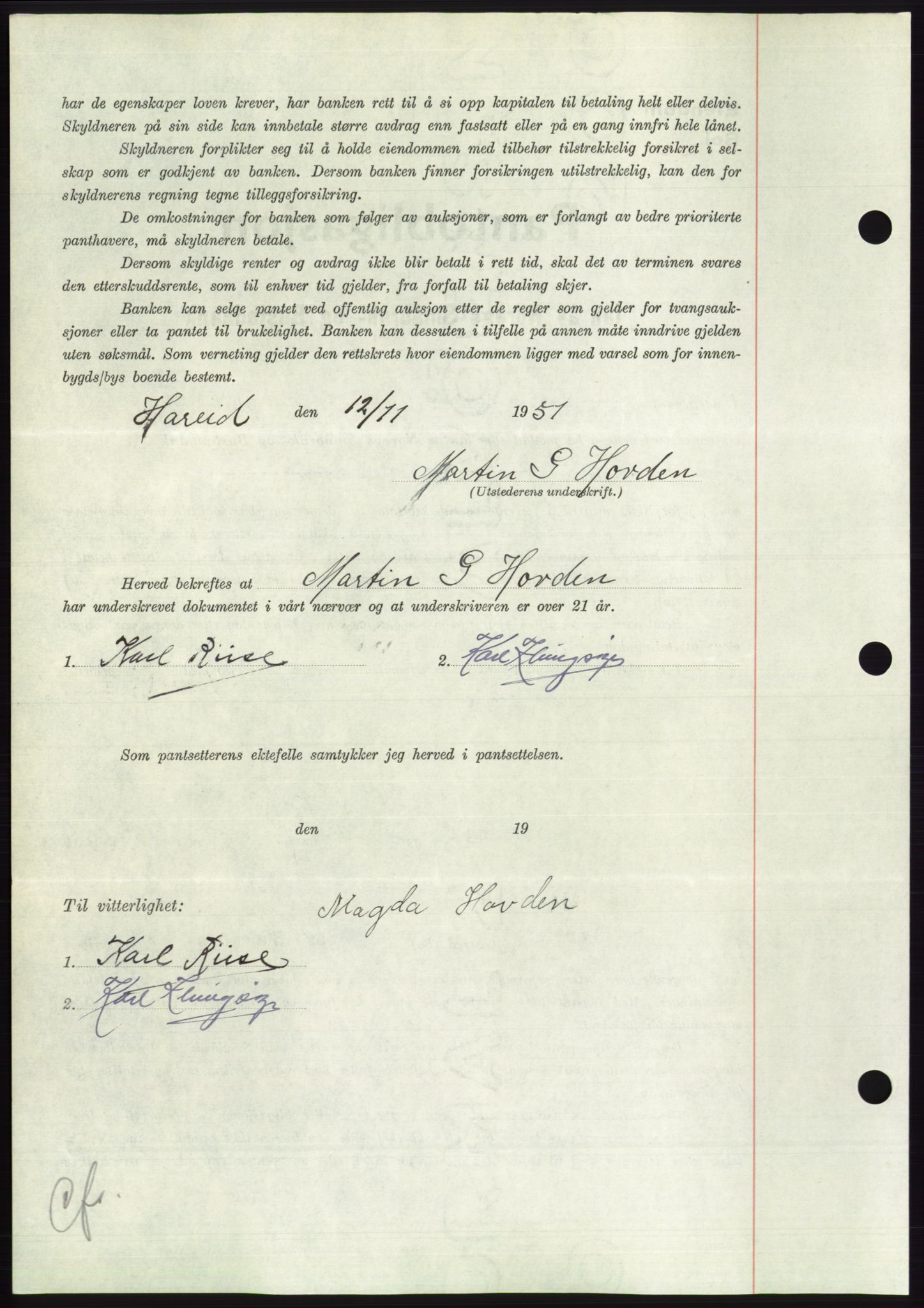 Søre Sunnmøre sorenskriveri, AV/SAT-A-4122/1/2/2C/L0120: Mortgage book no. 8B, 1951-1951, Diary no: : 2126/1951
