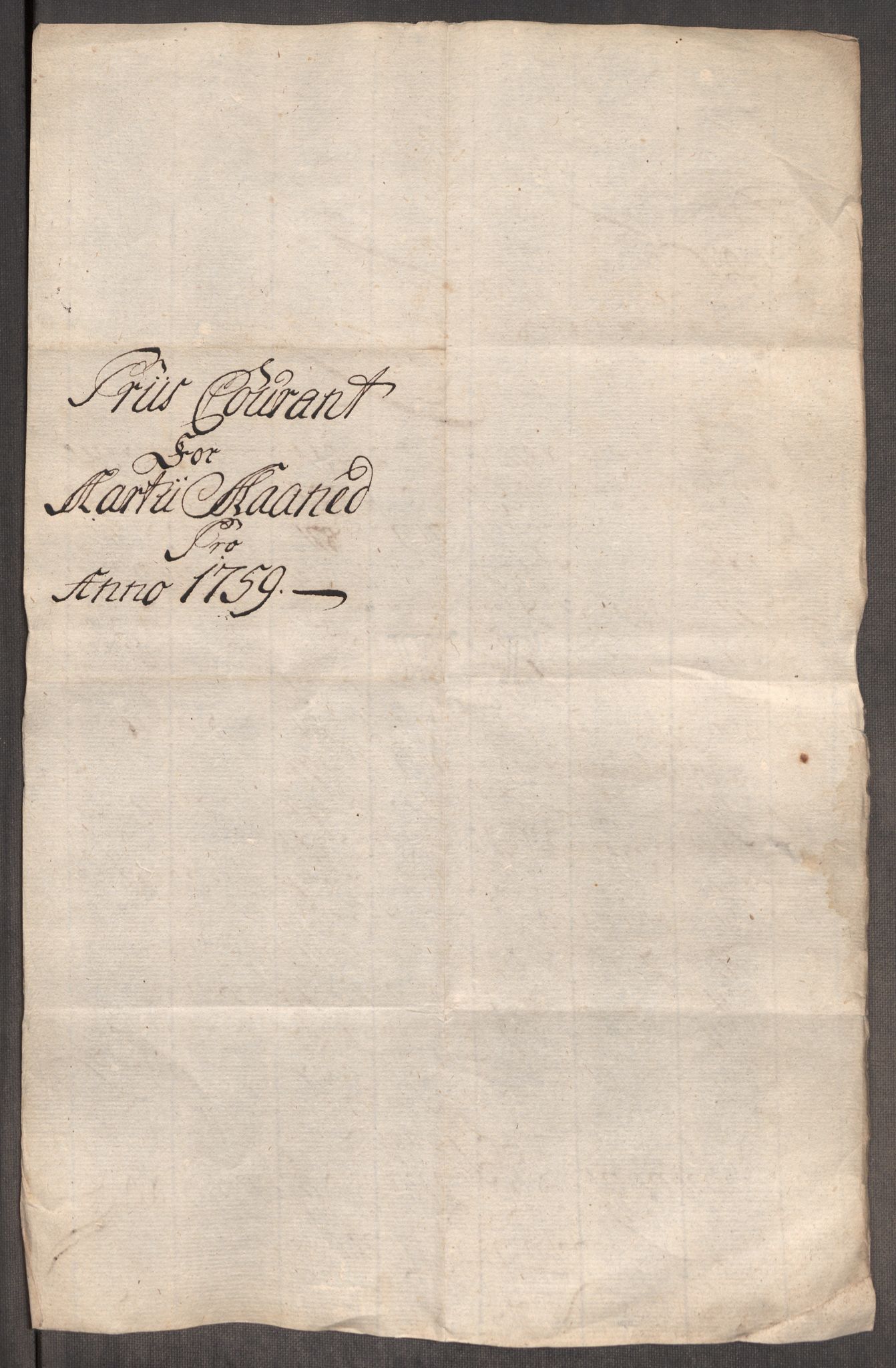 Rentekammeret inntil 1814, Realistisk ordnet avdeling, AV/RA-EA-4070/Oe/L0009: [Ø1]: Nordafjelske priskuranter, 1759-1768, p. 11