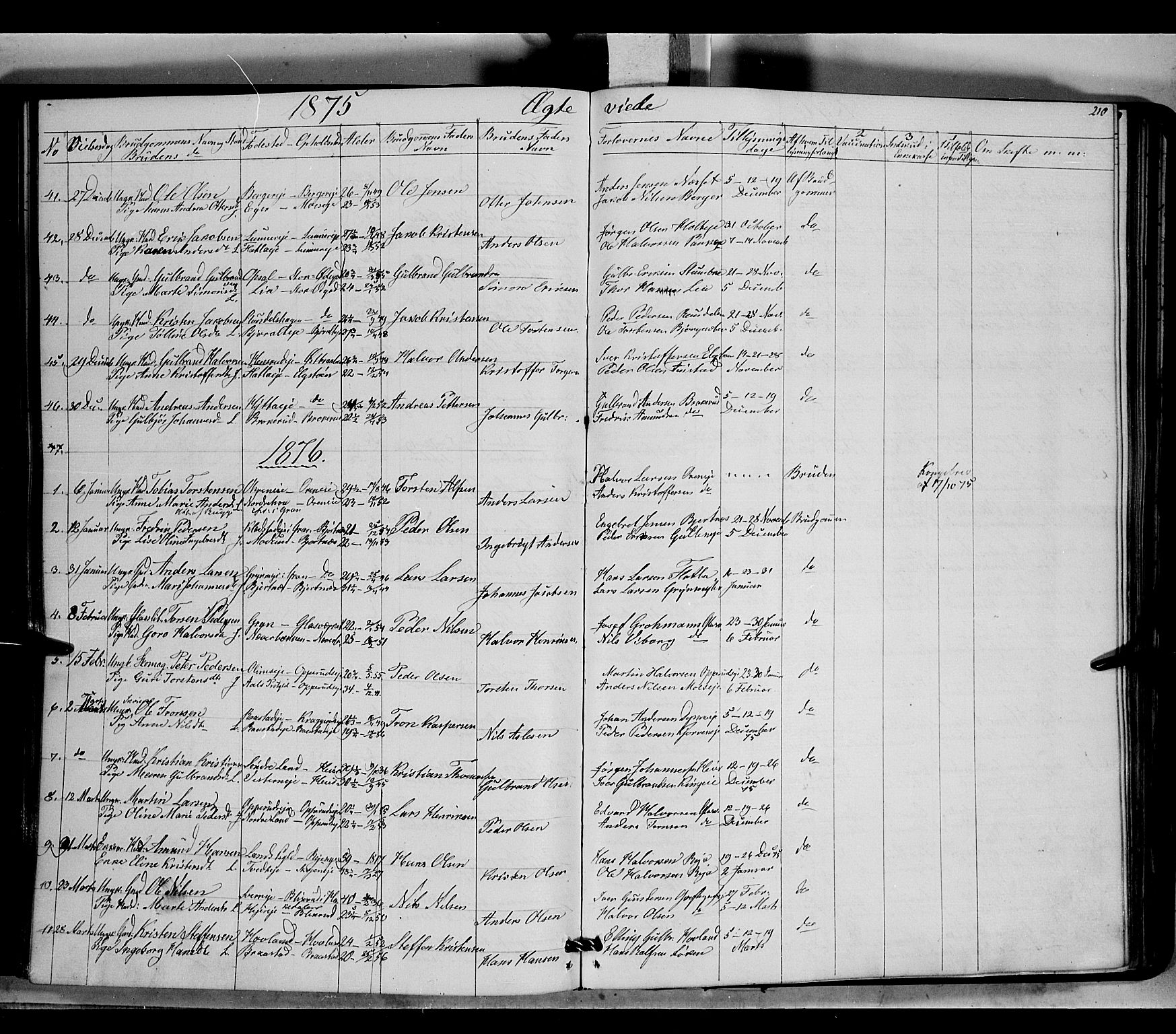 Jevnaker prestekontor, SAH/PREST-116/H/Ha/Haa/L0007: Parish register (official) no. 7, 1858-1876, p. 210