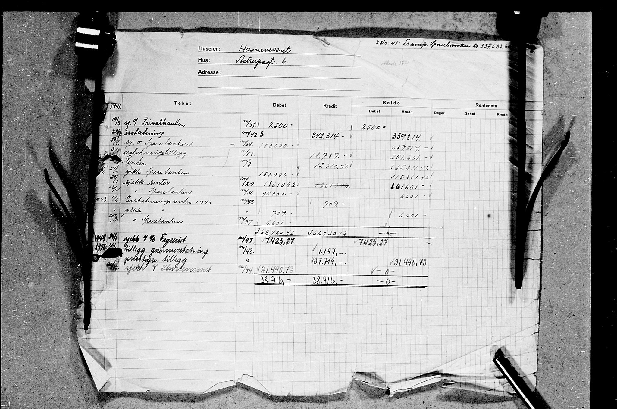 Krigsskadetrygdene for bygninger og løsøre, AV/RA-S-1548/V/L0014: --, 1940-1945, p. 281