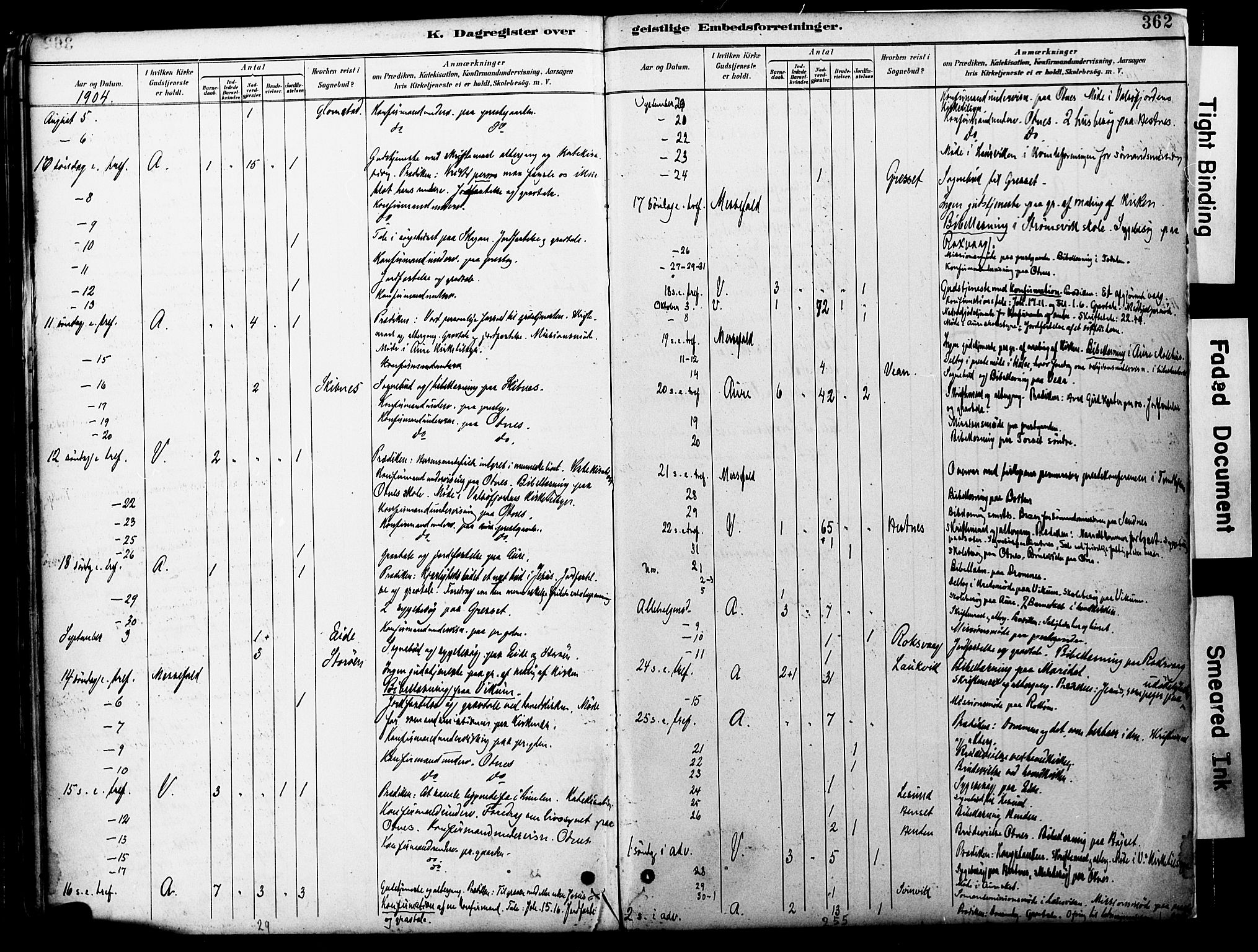 Ministerialprotokoller, klokkerbøker og fødselsregistre - Møre og Romsdal, AV/SAT-A-1454/578/L0907: Parish register (official) no. 578A06, 1887-1904, p. 362