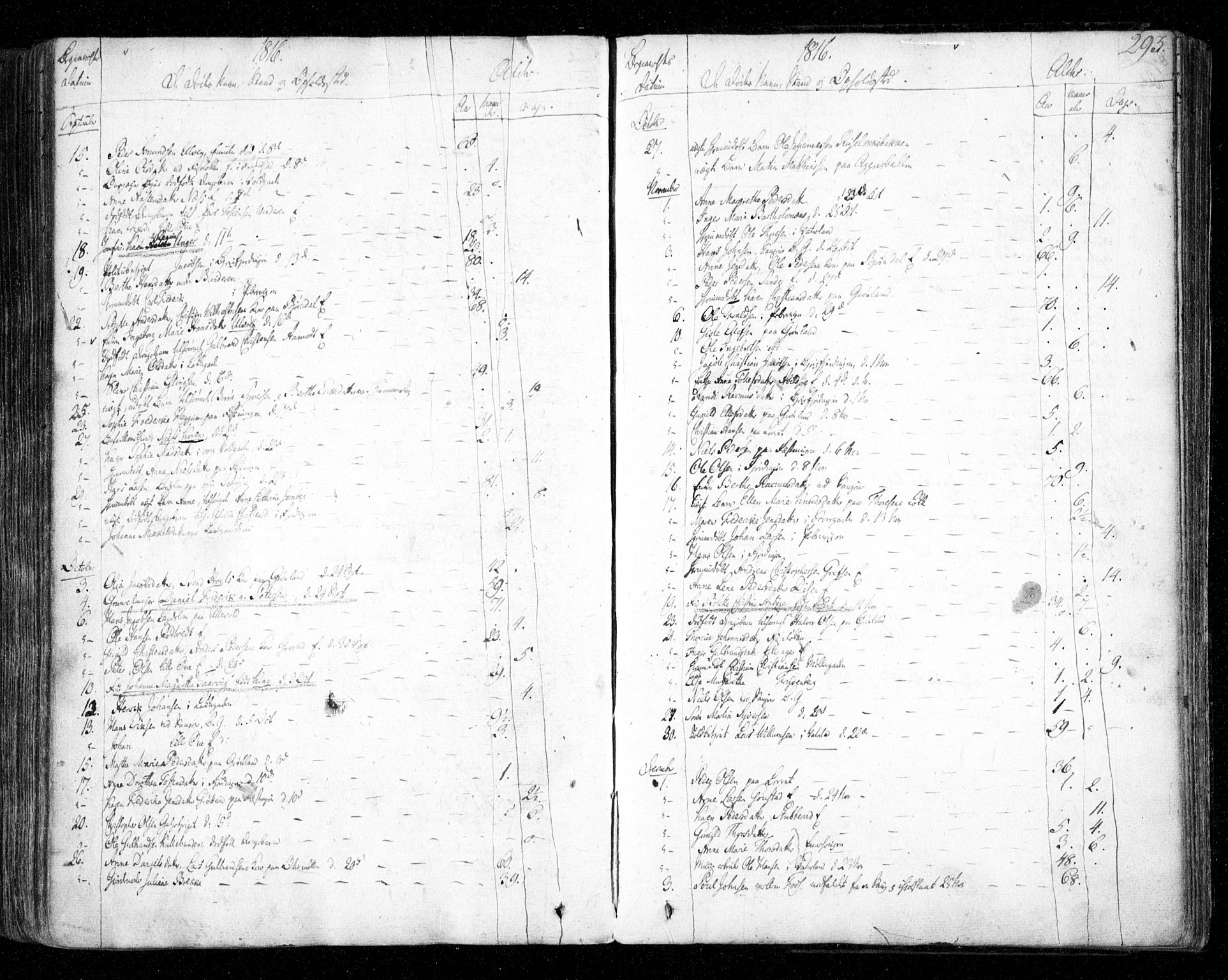 Aker prestekontor kirkebøker, SAO/A-10861/F/L0011: Parish register (official) no. 11, 1810-1819, p. 293