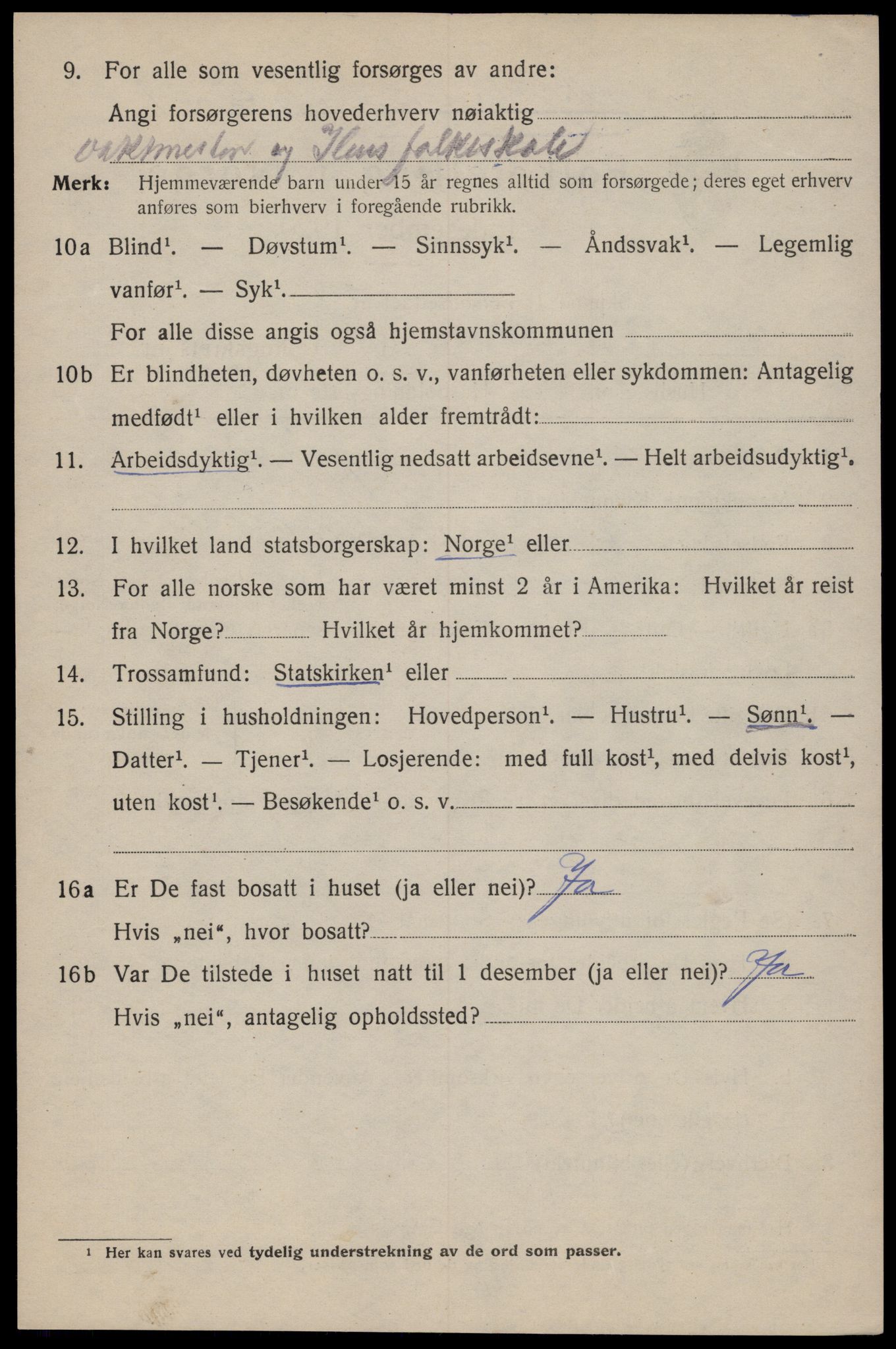 SAT, 1920 census for Trondheim, 1920, p. 41205