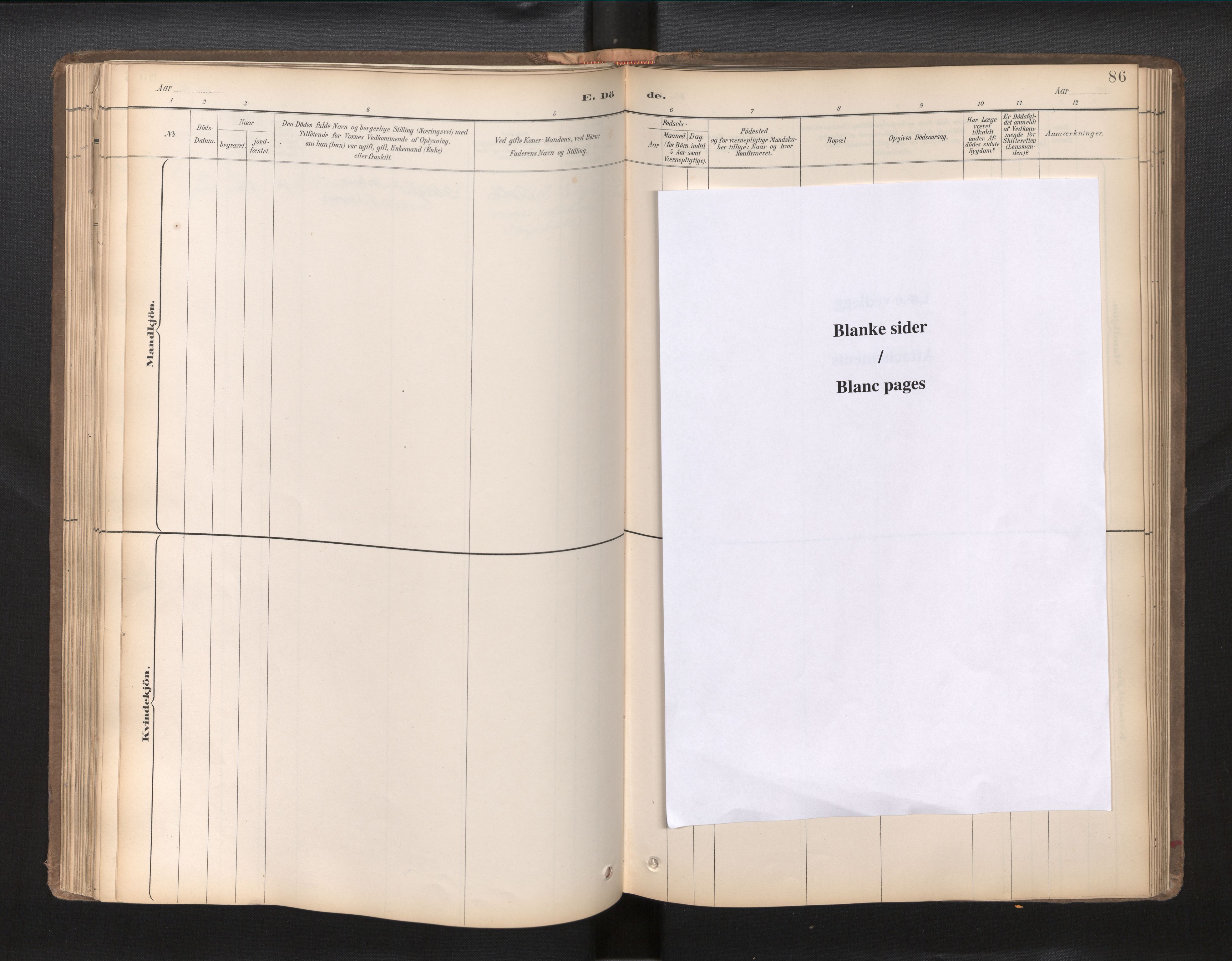 Den norske sjømannsmisjon i utlandet/Tyne-havnene (North Shields og New Castle), AV/SAB-SAB/PA-0101/H/Ha/L0003: Parish register (official) no. A 3, 1898-1966, p. 85b-86a