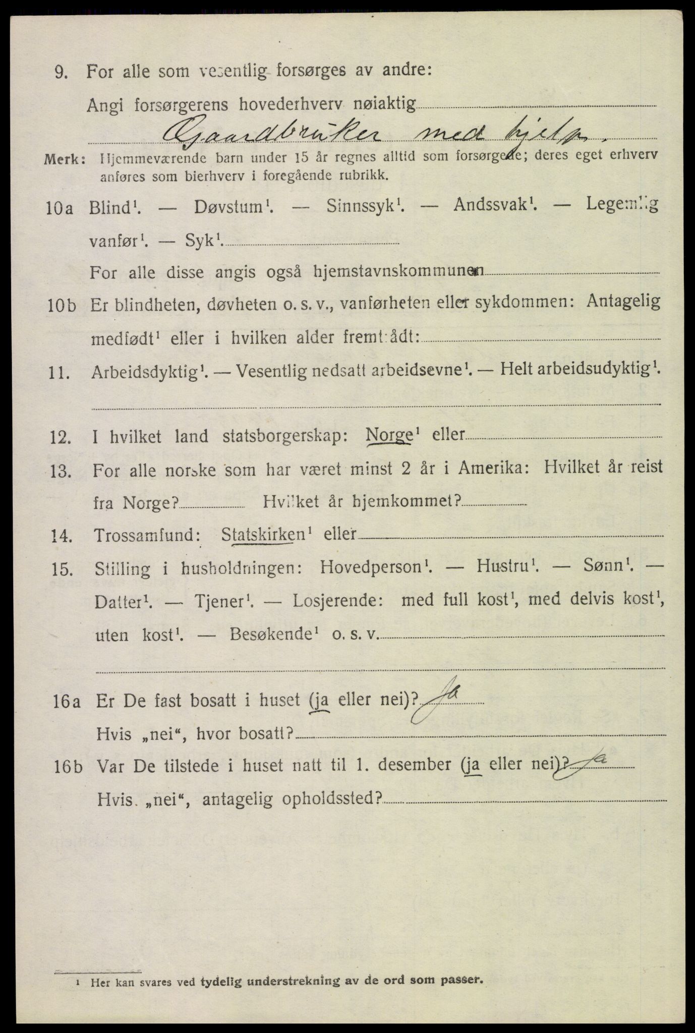 SAH, 1920 census for Tolga, 1920, p. 4908