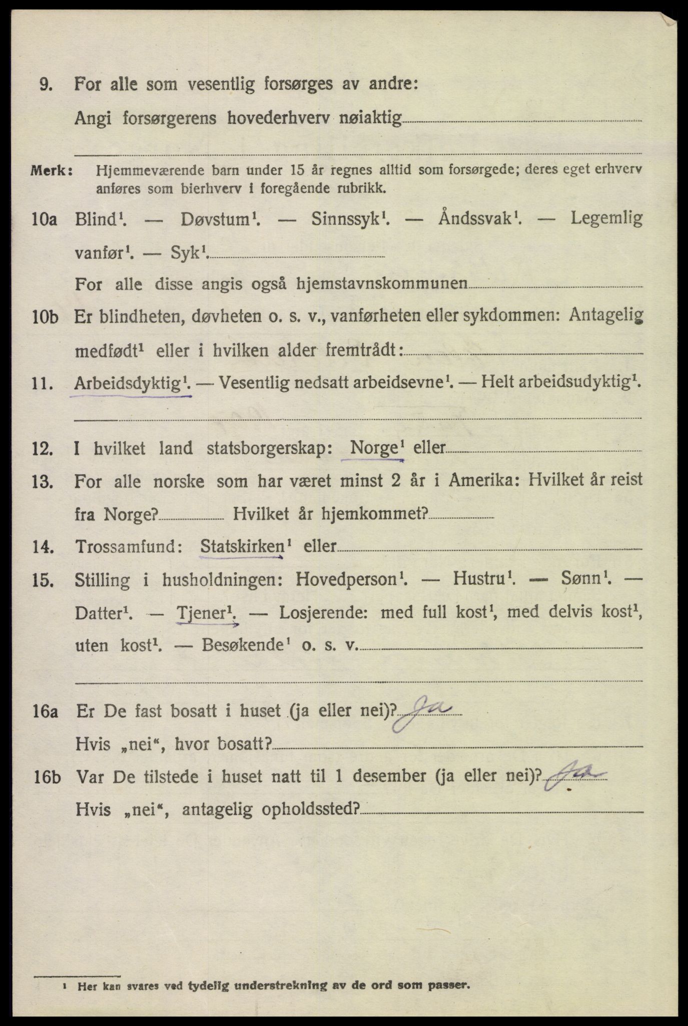 SAH, 1920 census for Vinger, 1920, p. 5969