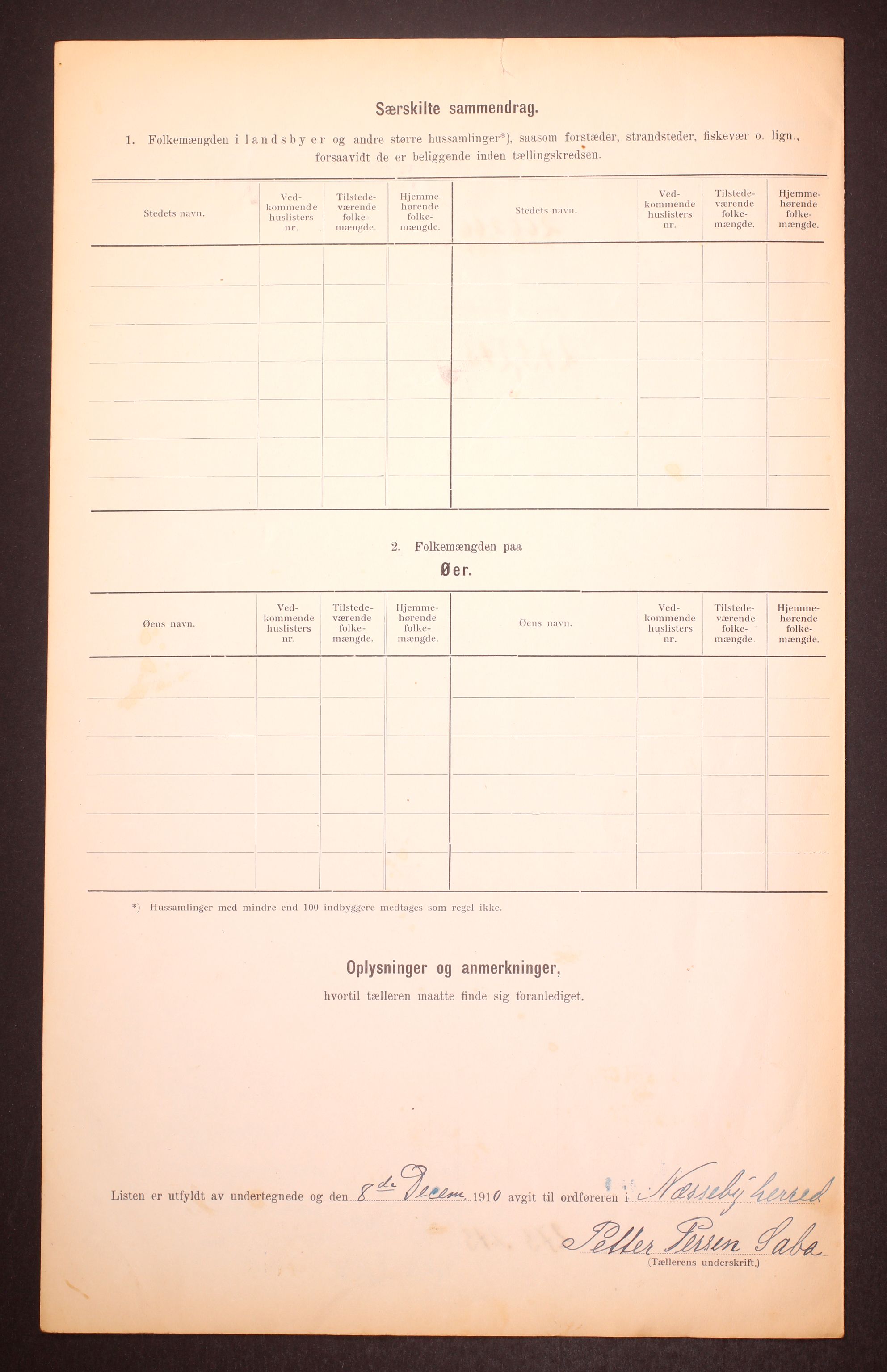 RA, 1910 census for Nesseby, 1910, p. 11