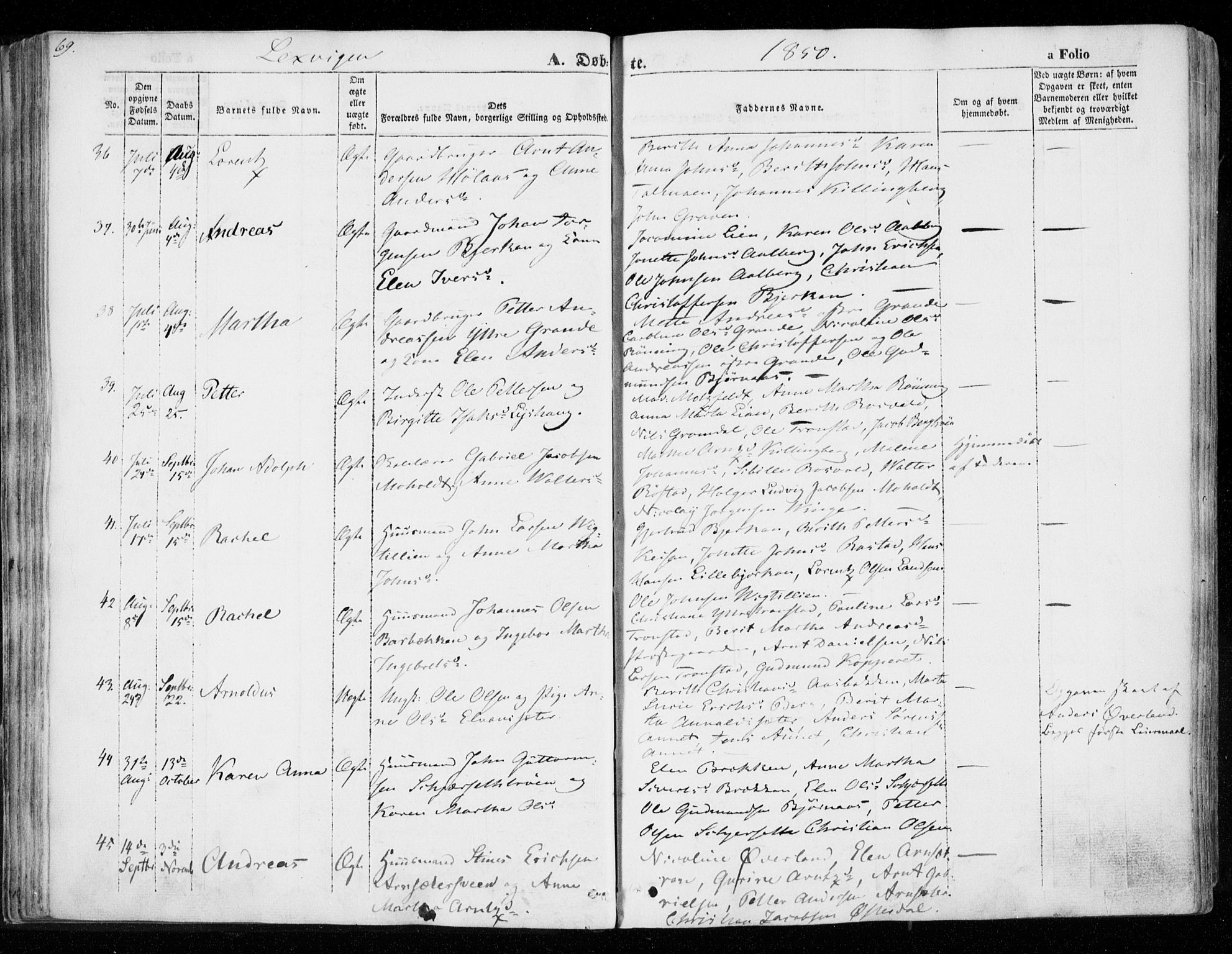 Ministerialprotokoller, klokkerbøker og fødselsregistre - Nord-Trøndelag, SAT/A-1458/701/L0007: Parish register (official) no. 701A07 /1, 1842-1854, p. 69