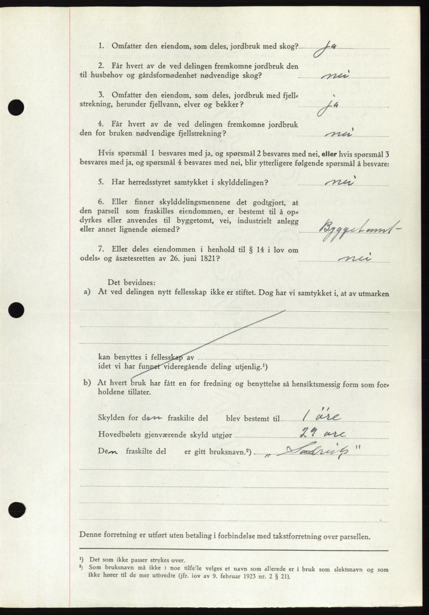 Søre Sunnmøre sorenskriveri, AV/SAT-A-4122/1/2/2C/L0081: Mortgage book no. 7A, 1947-1948, Diary no: : 95/1948