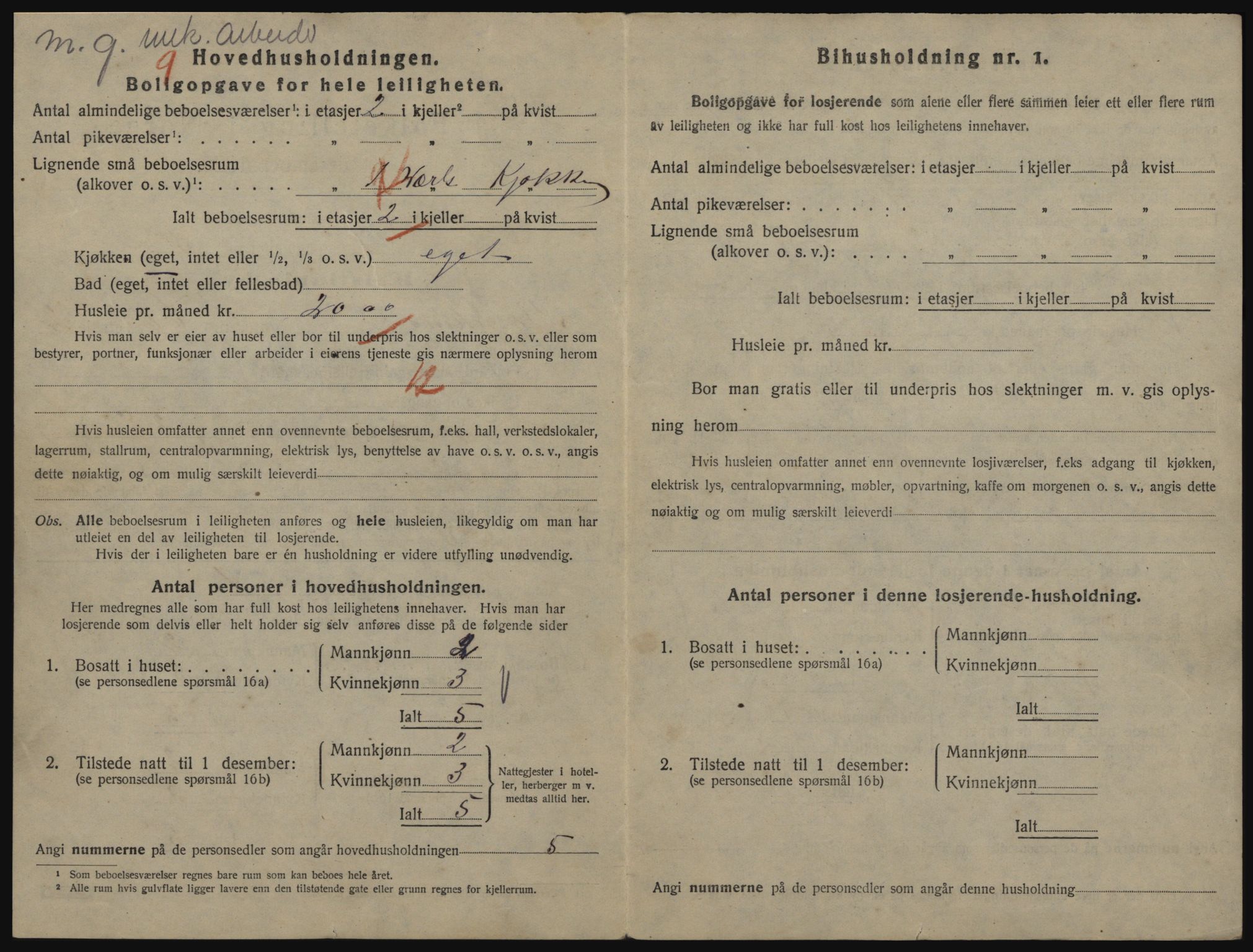 SAO, 1920 census for Kristiania, 1920, p. 9239