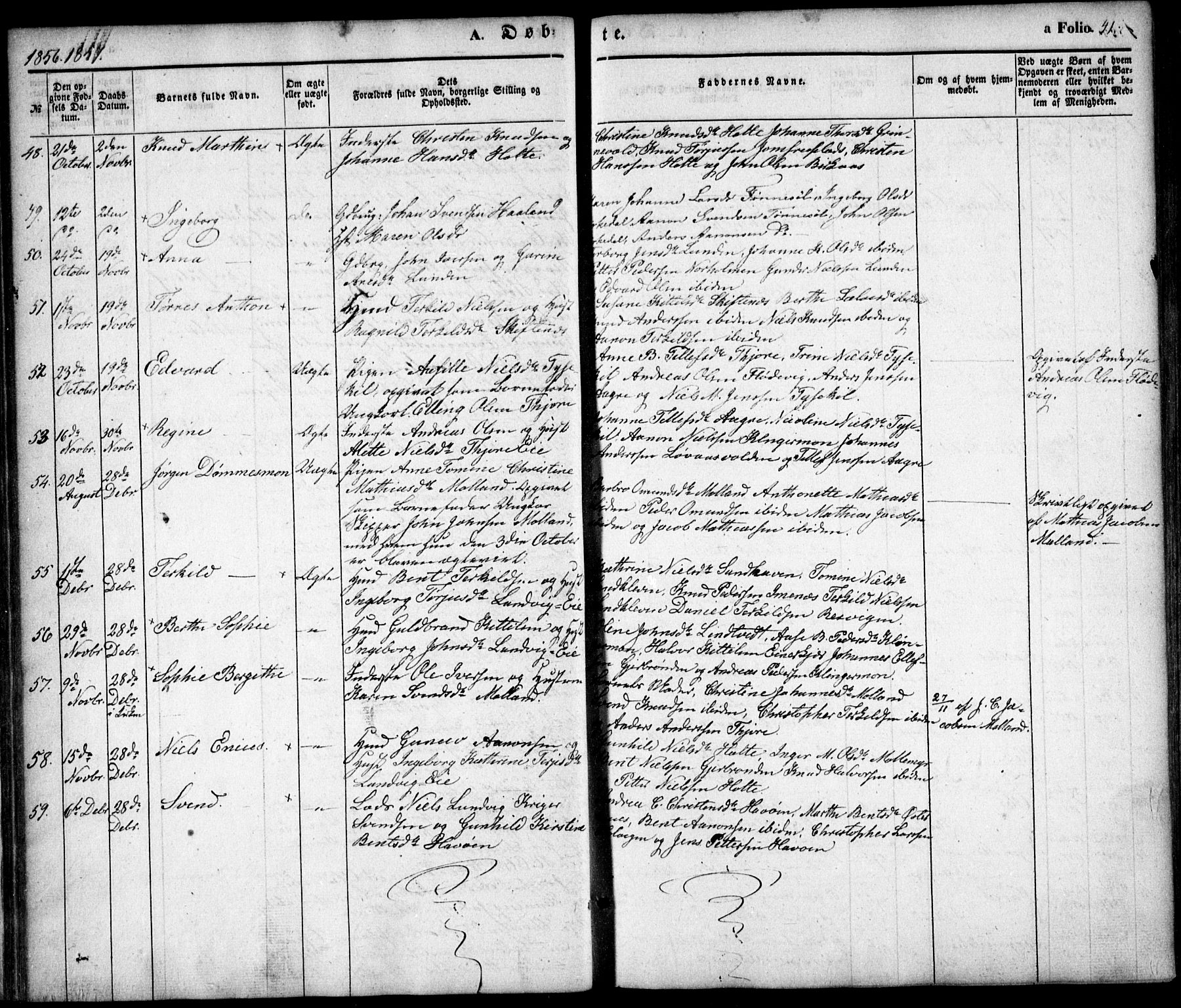 Hommedal sokneprestkontor, AV/SAK-1111-0023/F/Fa/Fab/L0004: Parish register (official) no. A 4, 1848-1860, p. 41