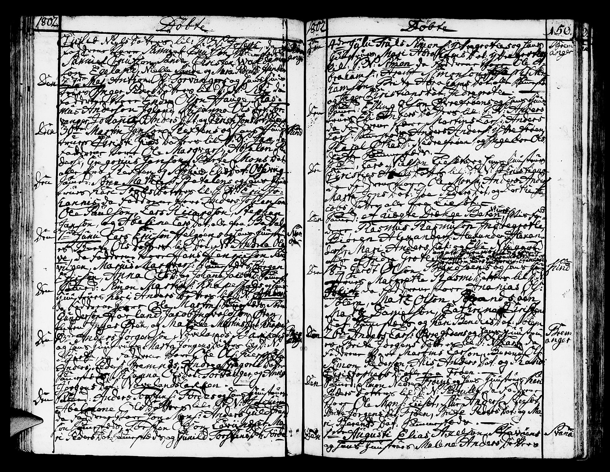 Kinn sokneprestembete, AV/SAB-A-80801/H/Haa/Haaa/L0003: Parish register (official) no. A 3, 1785-1821, p. 150