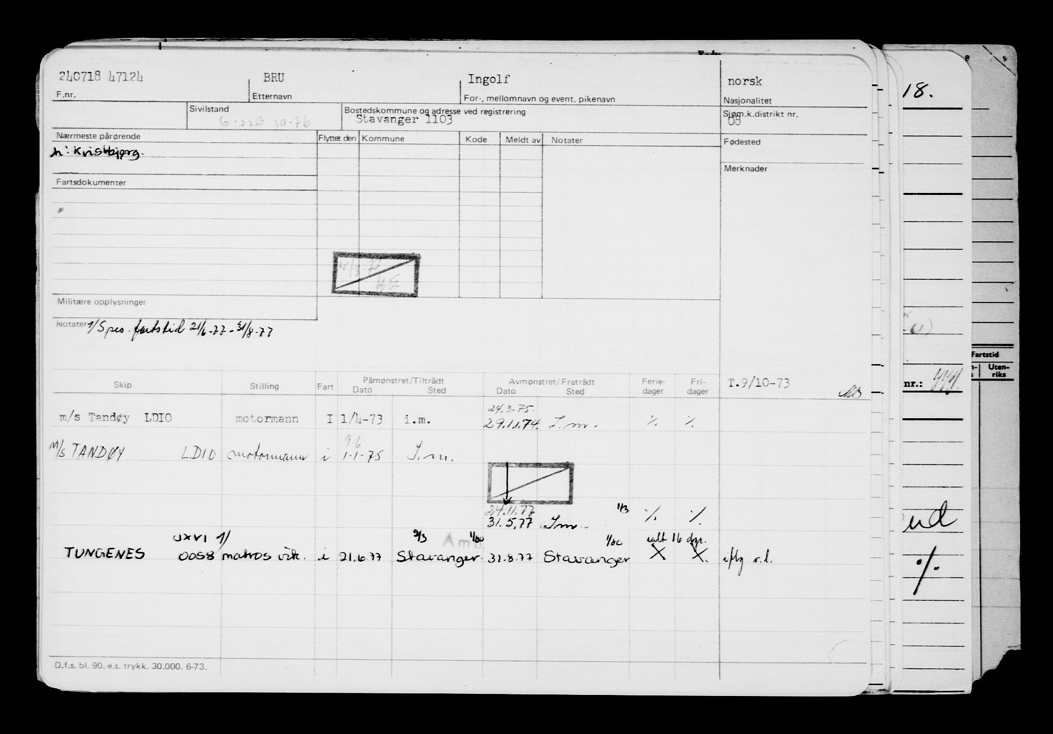 Direktoratet for sjømenn, RA/S-3545/G/Gb/L0160: Hovedkort, 1918, p. 478