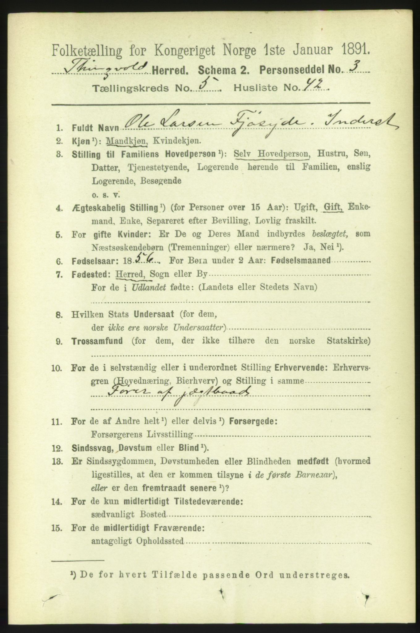 RA, 1891 census for 1560 Tingvoll, 1891, p. 2359