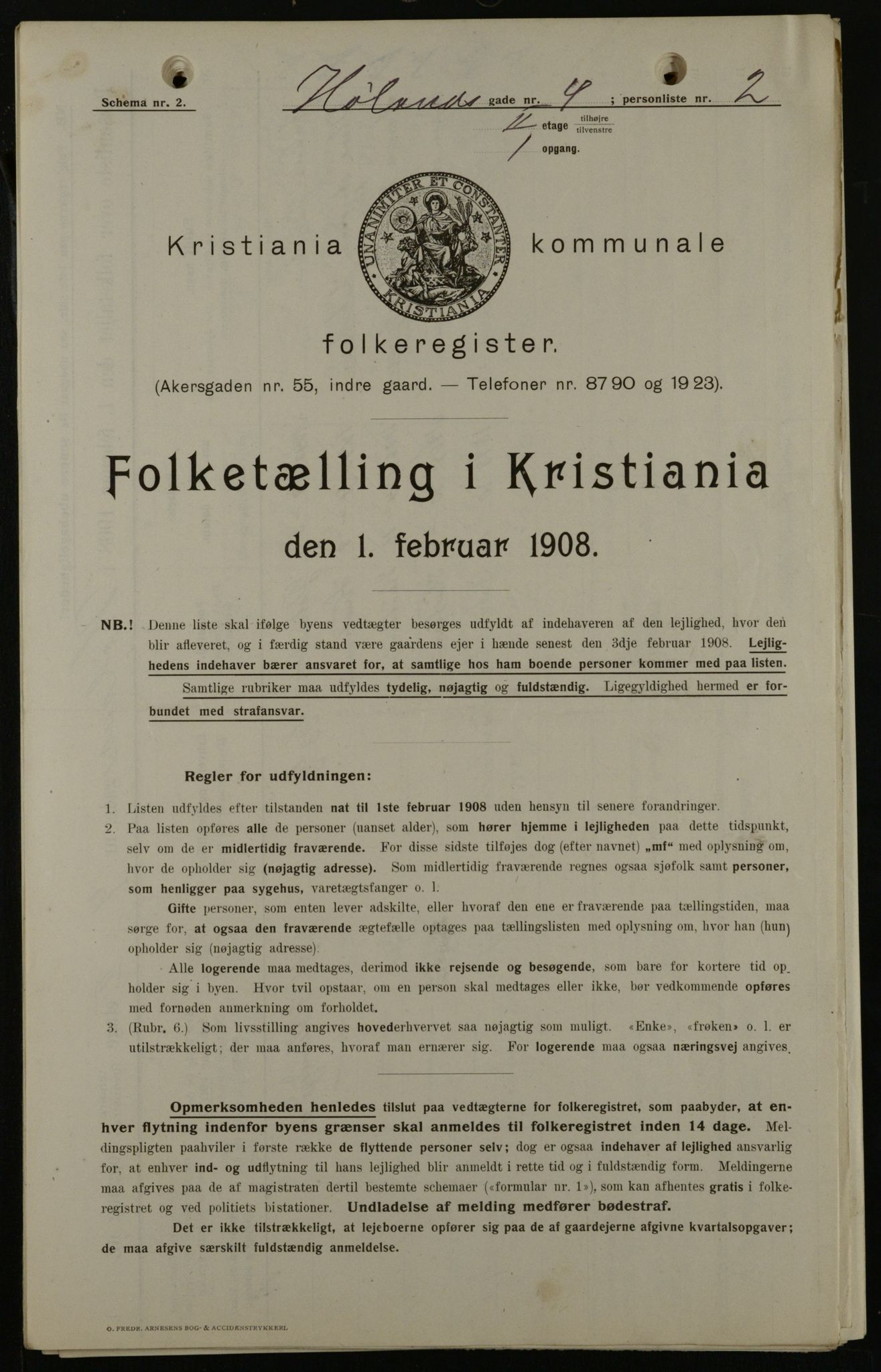 OBA, Municipal Census 1908 for Kristiania, 1908, p. 38031