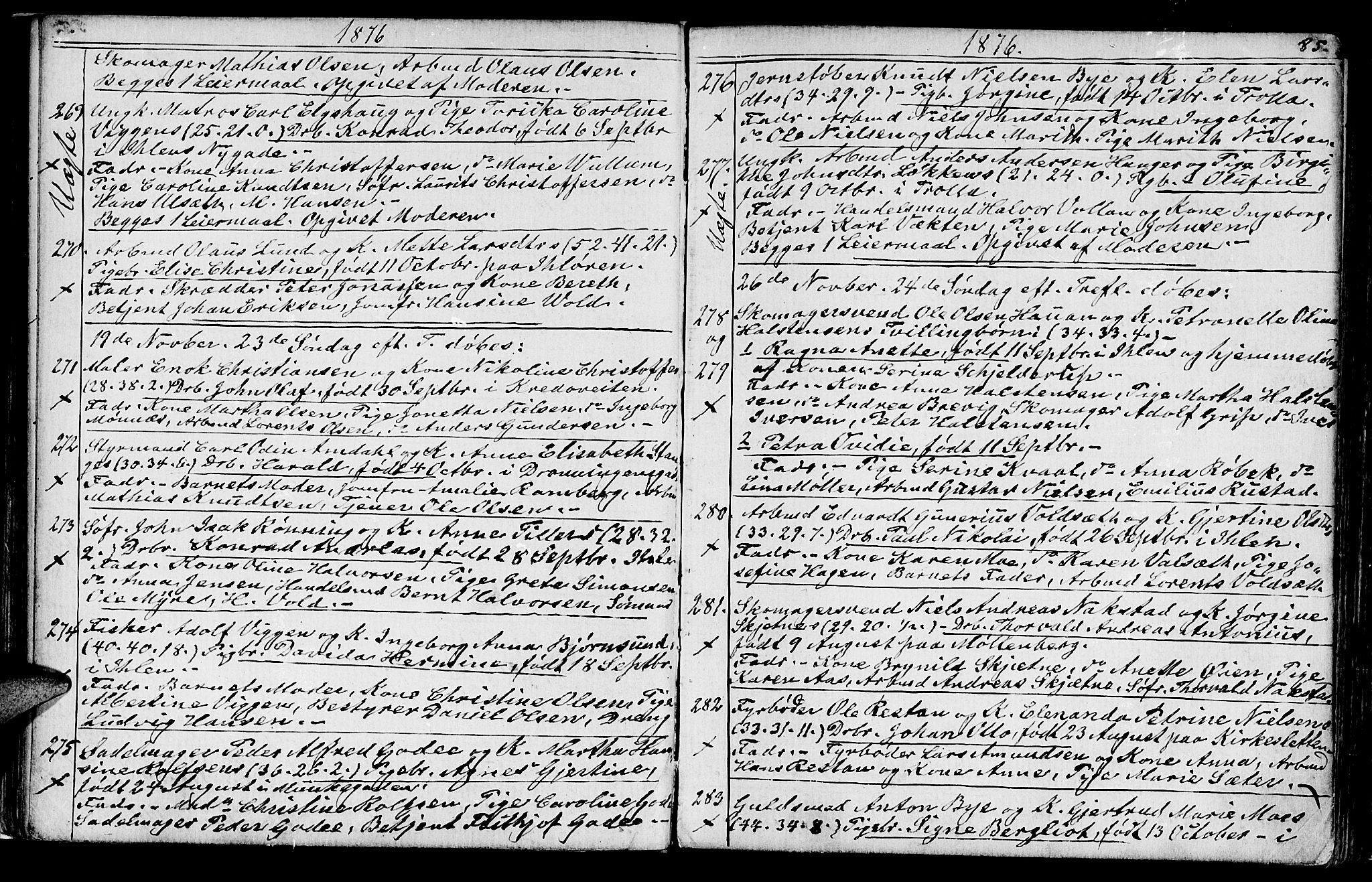 Ministerialprotokoller, klokkerbøker og fødselsregistre - Sør-Trøndelag, SAT/A-1456/602/L0142: Parish register (copy) no. 602C10, 1872-1894, p. 85