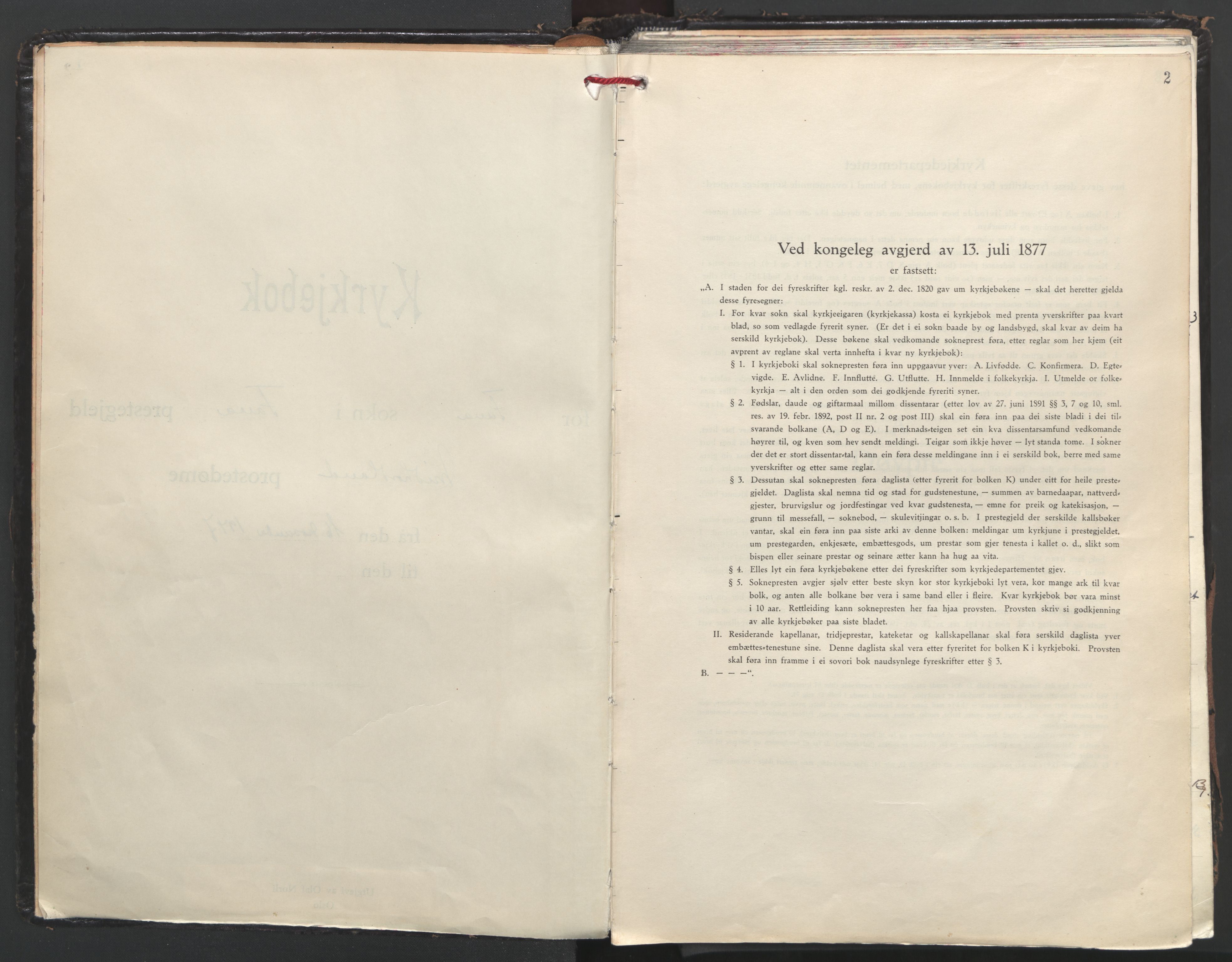Fana Sokneprestembete, AV/SAB-A-75101/H/Haa/Haab/L0008: Parish register (official) no. B 8, 1947-1967, p. 2