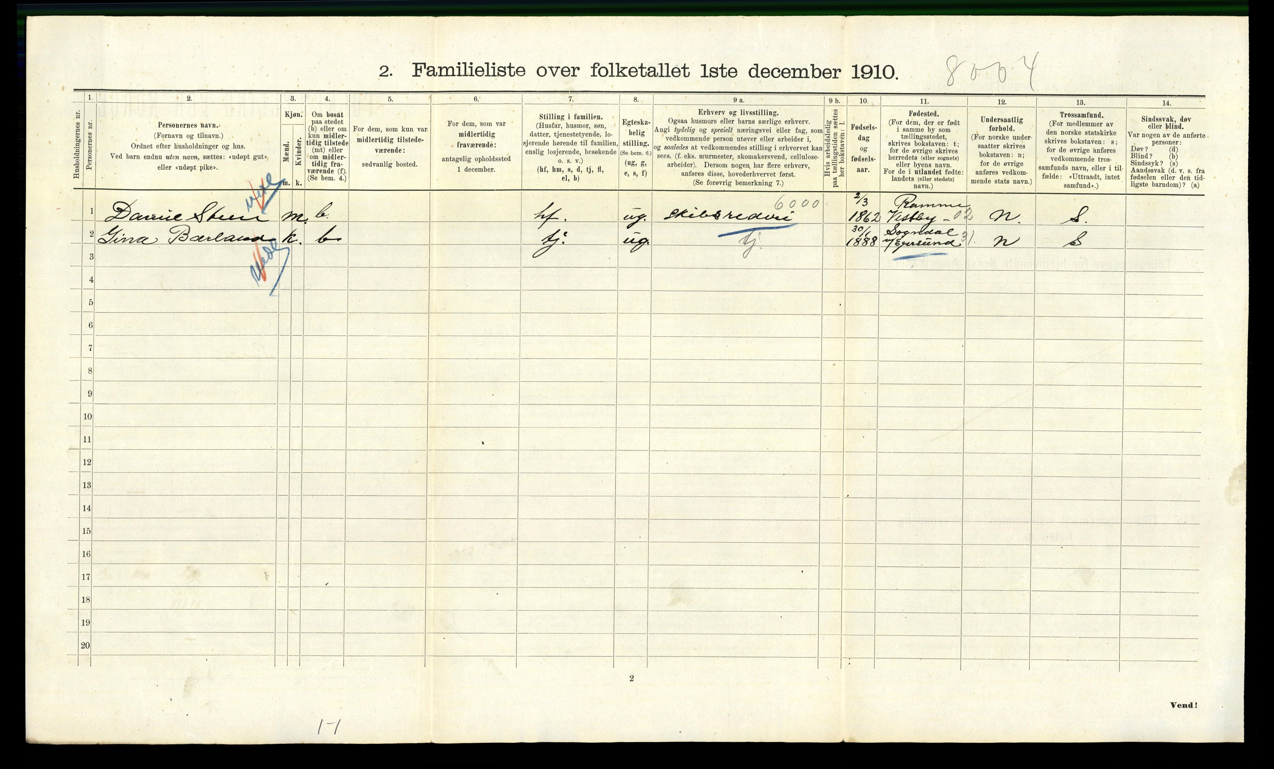 RA, 1910 census for Kristiania, 1910, p. 95098