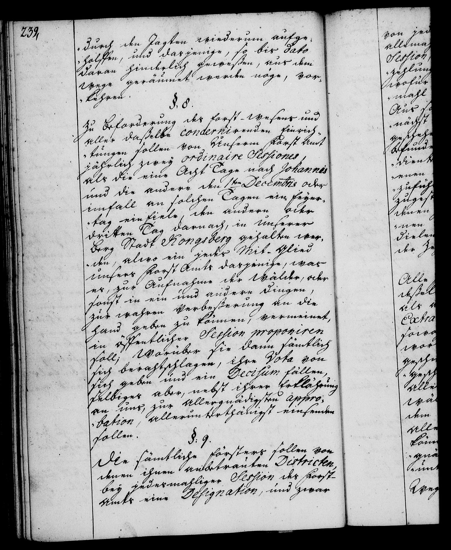 Rentekammeret, Kammerkanselliet, RA/EA-3111/G/Gg/Ggi/L0002: Norsk instruksjonsprotokoll med register (merket RK 53.35), 1729-1751, p. 239