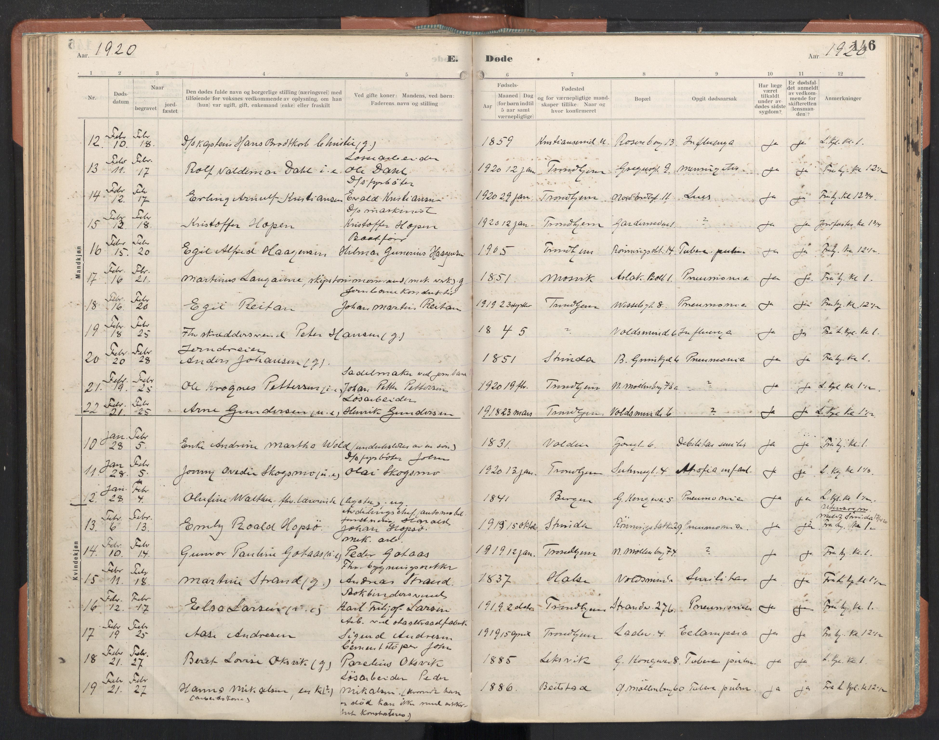 Ministerialprotokoller, klokkerbøker og fødselsregistre - Sør-Trøndelag, AV/SAT-A-1456/605/L0245: Parish register (official) no. 605A07, 1916-1938, p. 146