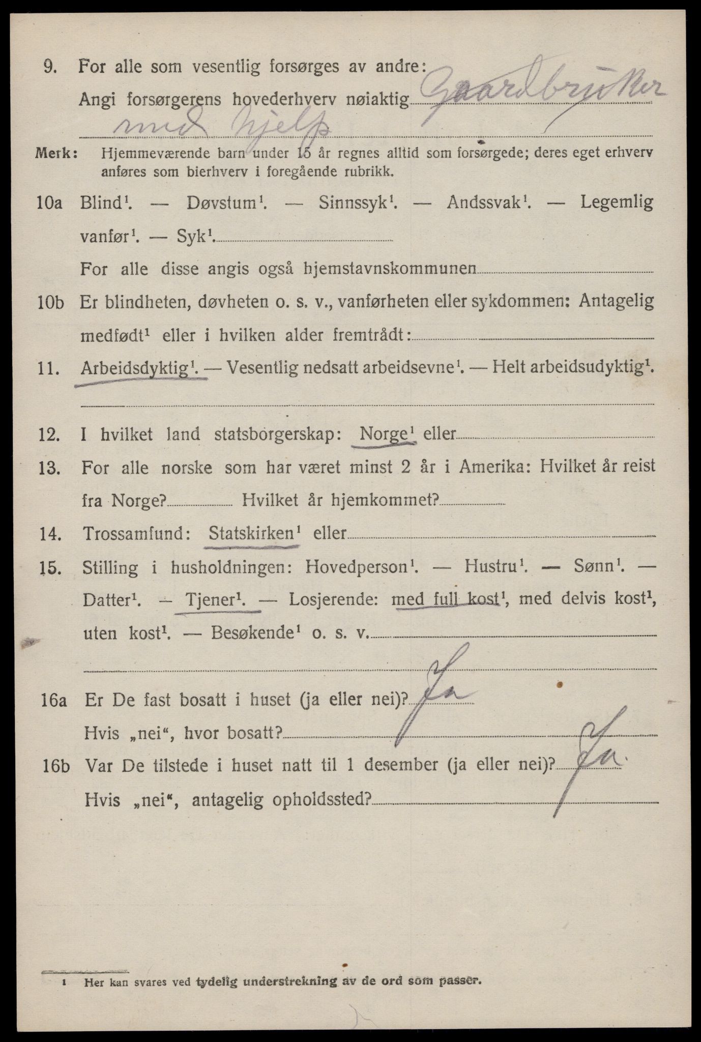 SAST, 1920 census for Håland, 1920, p. 6728