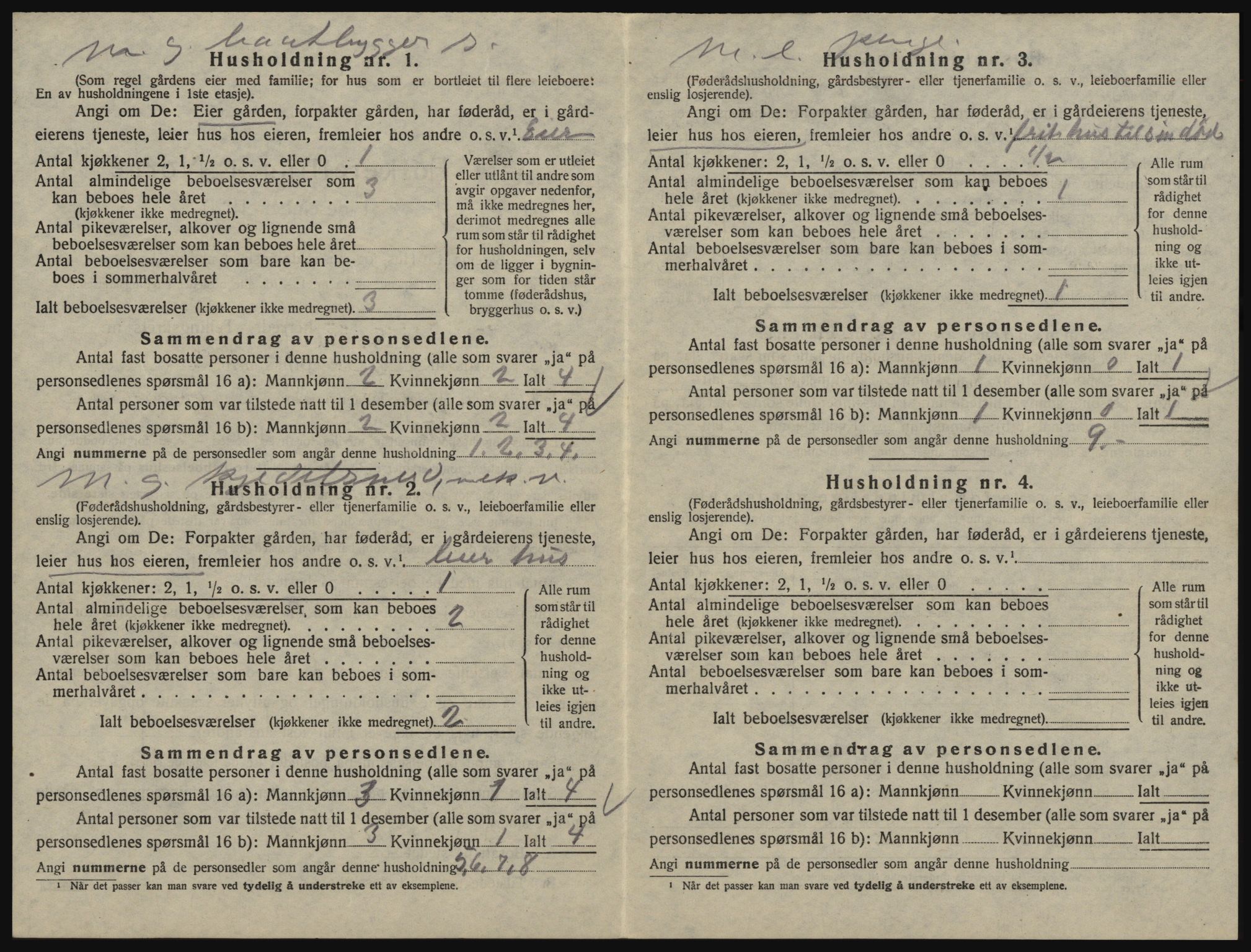 SAO, 1920 census for Glemmen, 1920, p. 1080