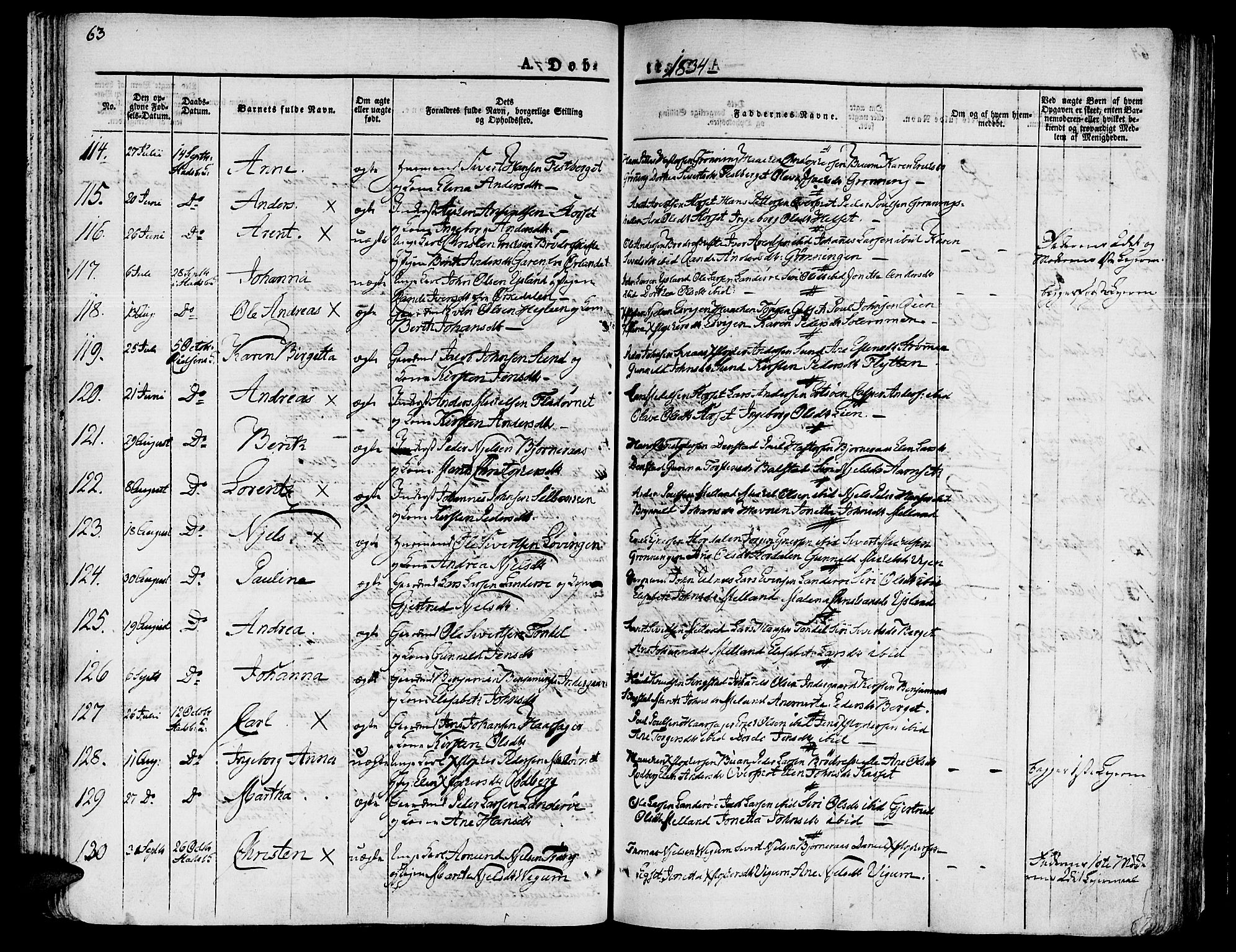 Ministerialprotokoller, klokkerbøker og fødselsregistre - Sør-Trøndelag, AV/SAT-A-1456/646/L0609: Parish register (official) no. 646A07, 1826-1838, p. 63