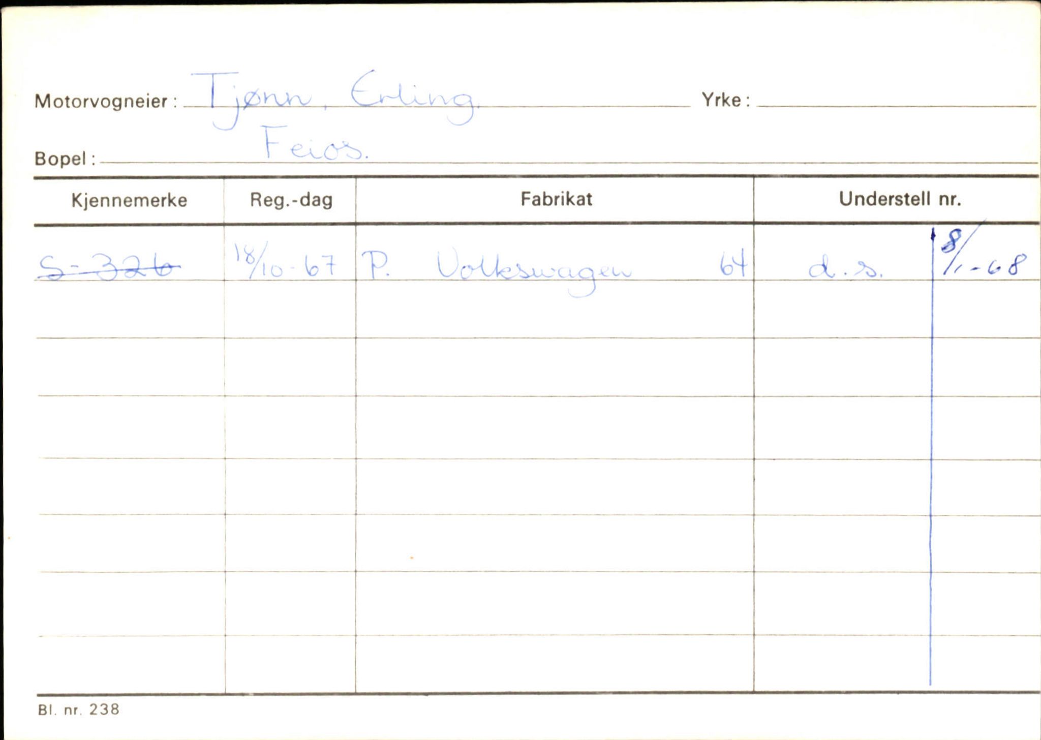 Statens vegvesen, Sogn og Fjordane vegkontor, AV/SAB-A-5301/4/F/L0126: Eigarregister Fjaler M-Å. Leikanger A-Å, 1945-1975, p. 2327