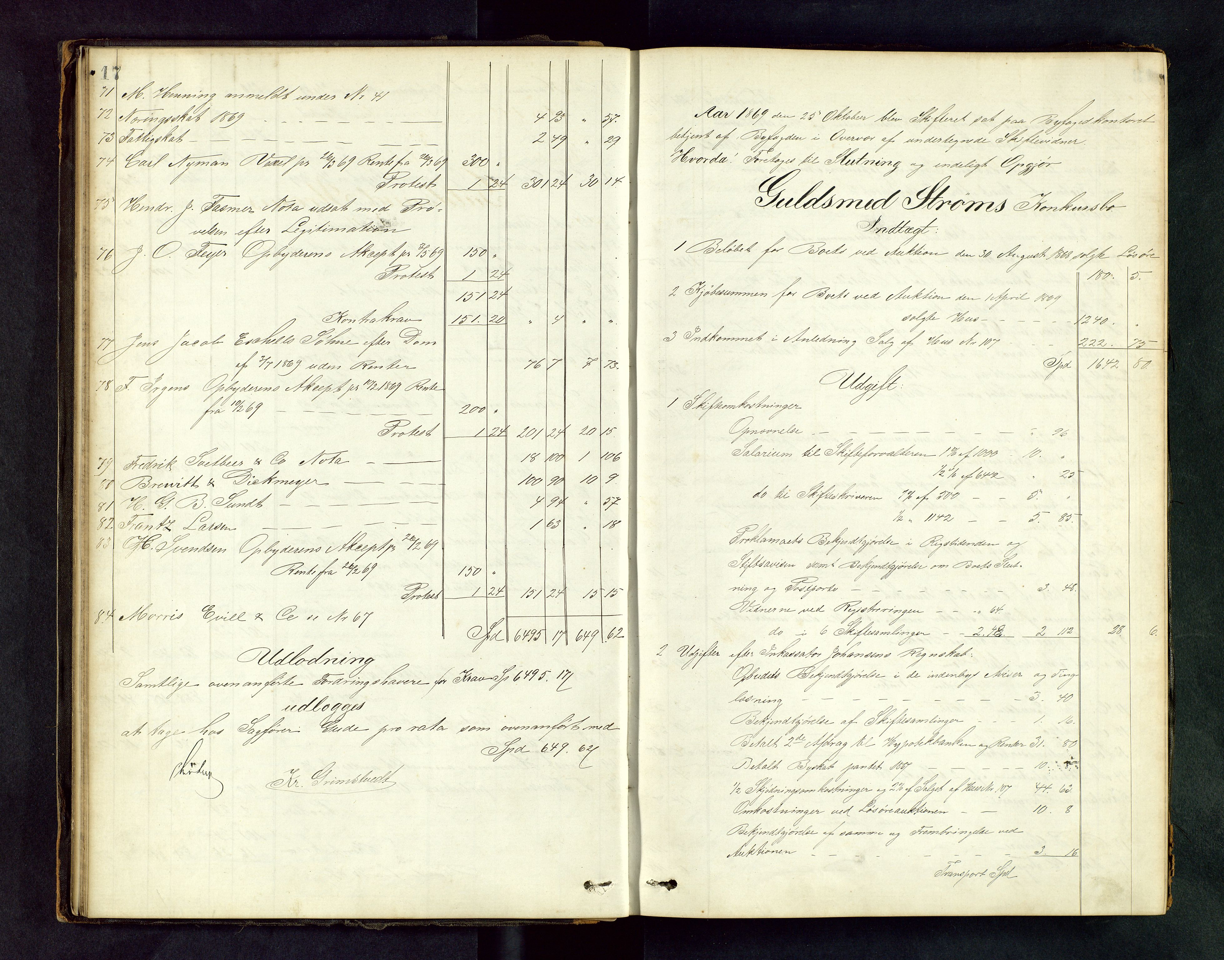 Stavanger byfogd, AV/SAST-A-101408/001/5/50/503BD/L0001: Skifteutlodningsprotokoll, 1869-1871, p. 17